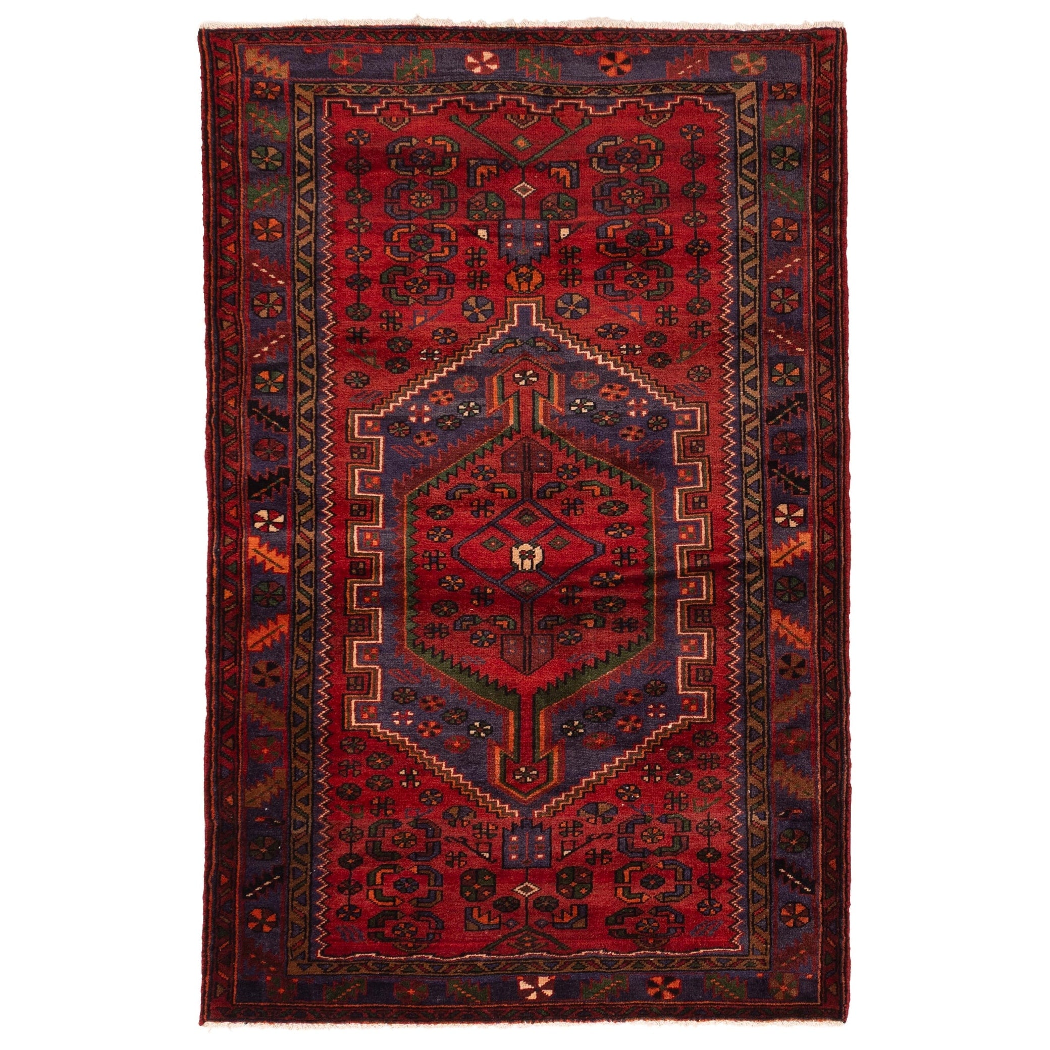 Ecarpetgallery Hand Knotted Andelz Red Wool Rug 44 X 69