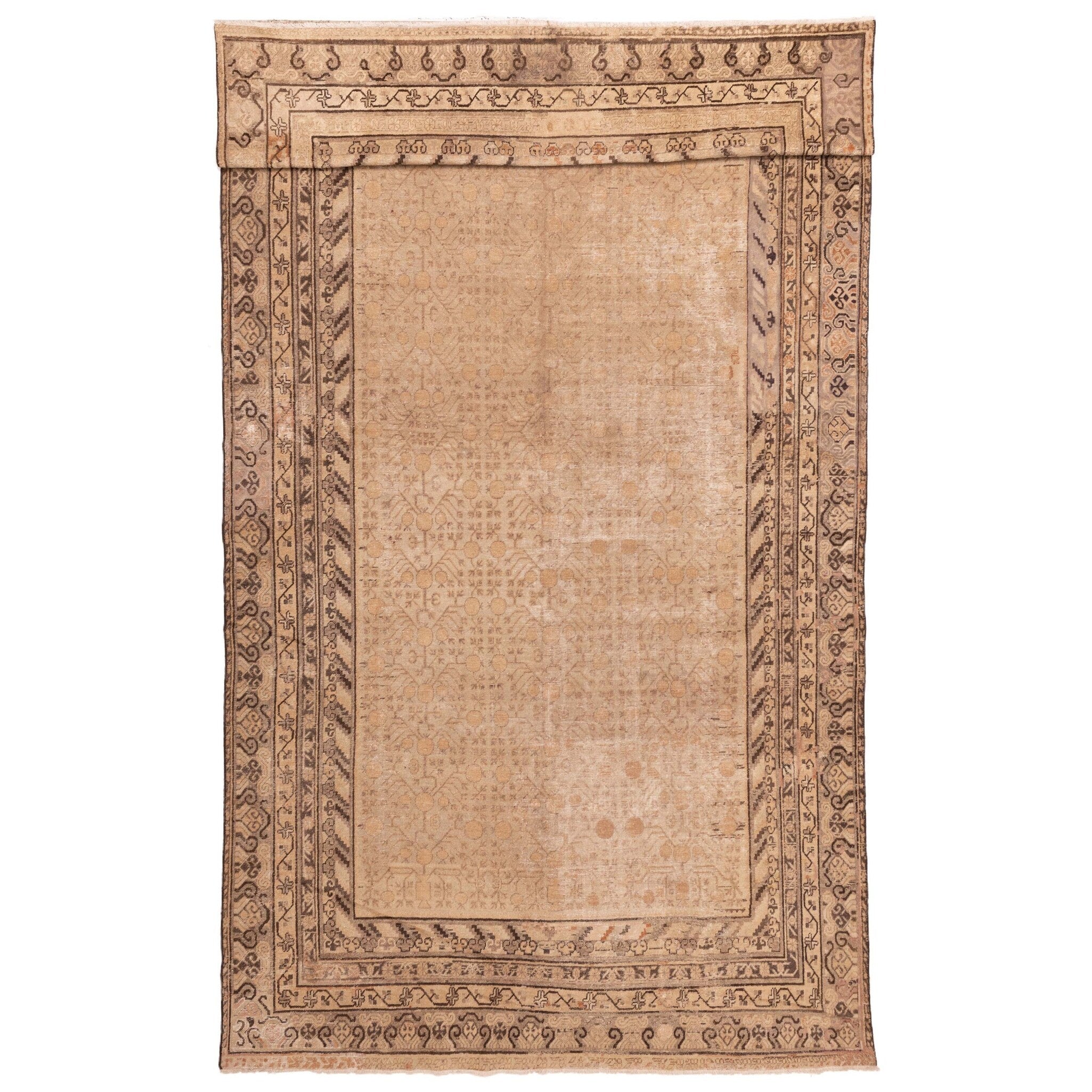 Ecarpetgallery Hand Knotted Antalya Vintage Beige Wool Rug 82 X 171