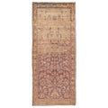 Ecarpetgallery Hand Knotted Antalya Vintage Beige Burgundy Wool Rug 310 X 96