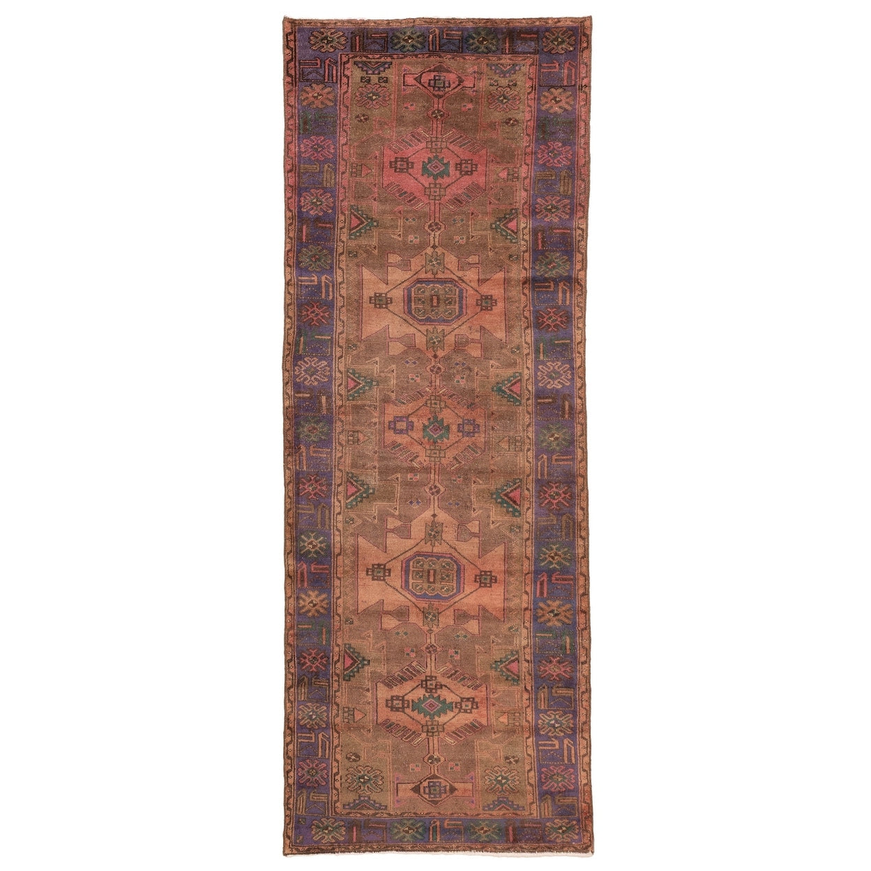 Ecarpetgallery Hand Knotted Antalya Vintage Brown Wool Rug 36 X 910