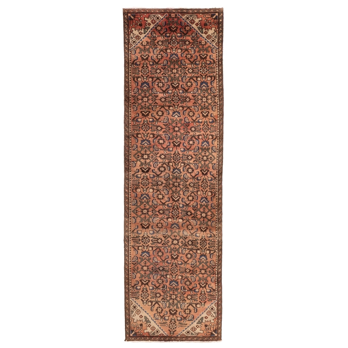 Ecarpetgallery Hand Knotted Antalya Vintage Copper Wool Rug 28 X 91