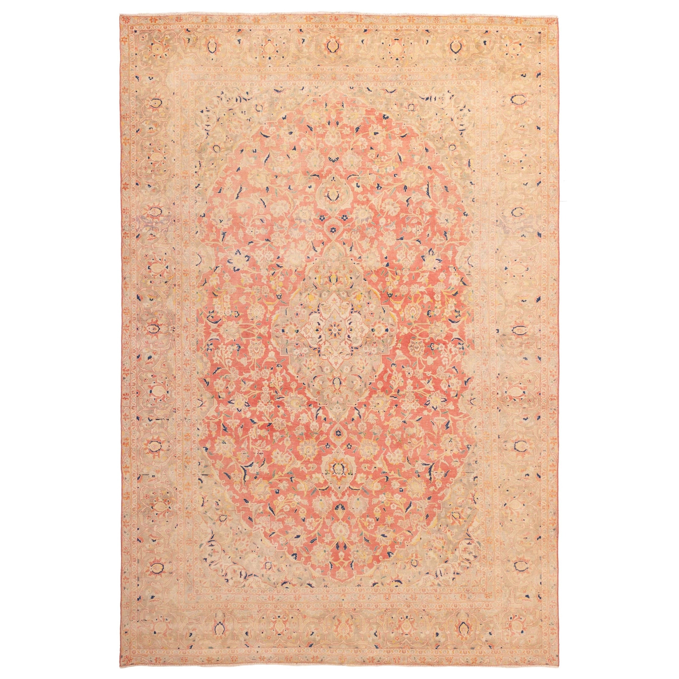 Ecarpetgallery Hand Knotted Antalya Vintage Coral Wool Rug 92 X 139