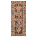 Ecarpetgallery Hand Knotted Antalya Vintage Dark Brown Wool Rug 37 X 93