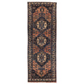 Ecarpetgallery Hand Knotted Antalya Vintage Dark Navy Wool Rug 36 X 99