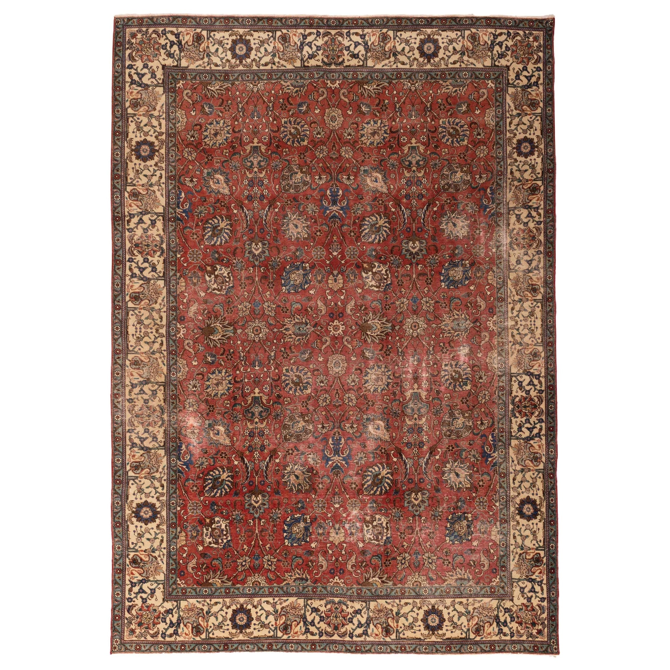 Ecarpetgallery Hand Knotted Antalya Vintage Red Wool Rug 92 X 1211