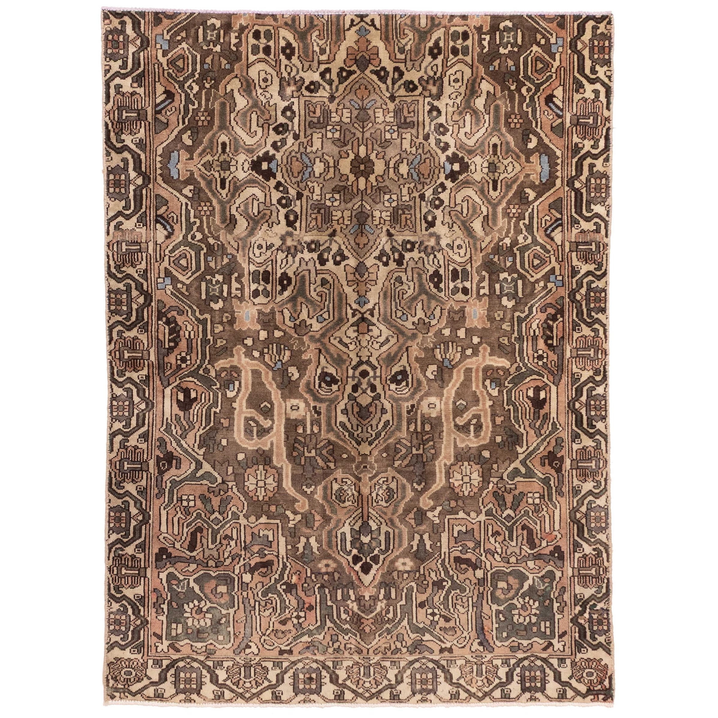 Ecarpetgallery Hand Knotted Antalya Vintage Taupe Wool Rug 48 X 64