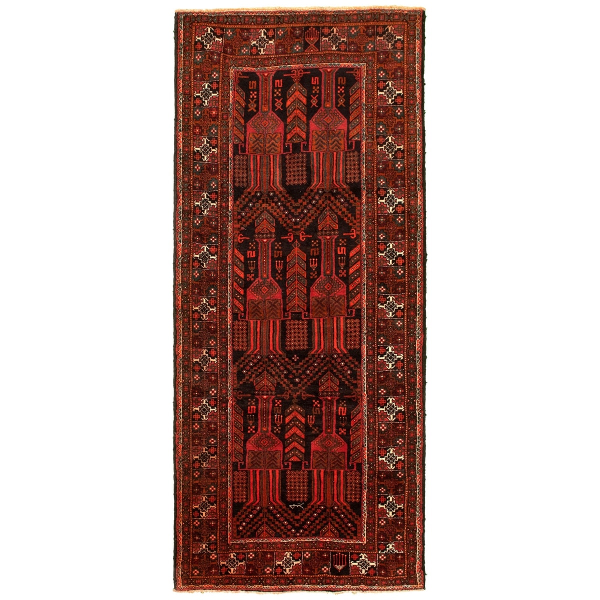 Hand Knotted Authentic Turkish Copper Wool Rug 41 X 98 41 X 98