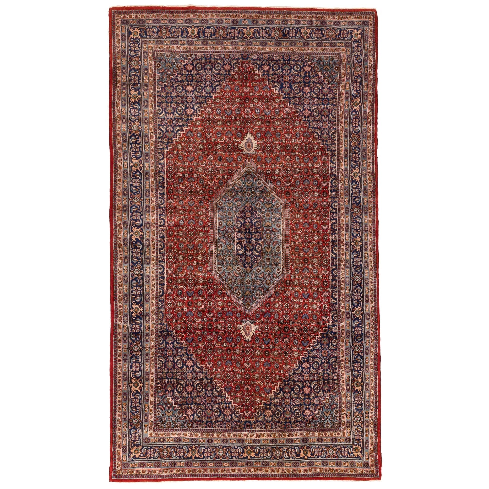 Ecarpetgallery Hand Knotted Bijar Red Wool Rug 63 X 116