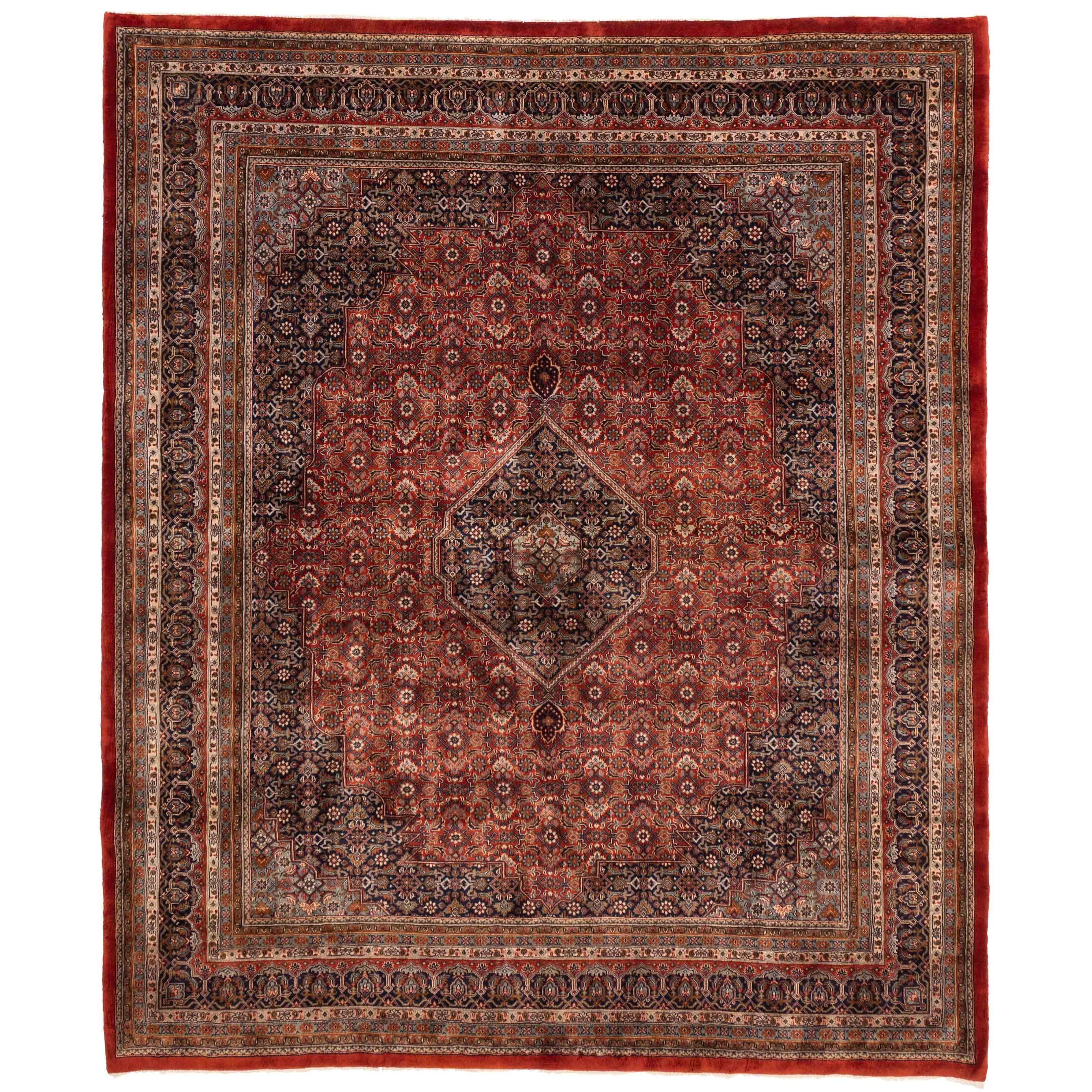 Ecarpetgallery Hand Knotted Bijar Red Wool Rug 81 X 98
