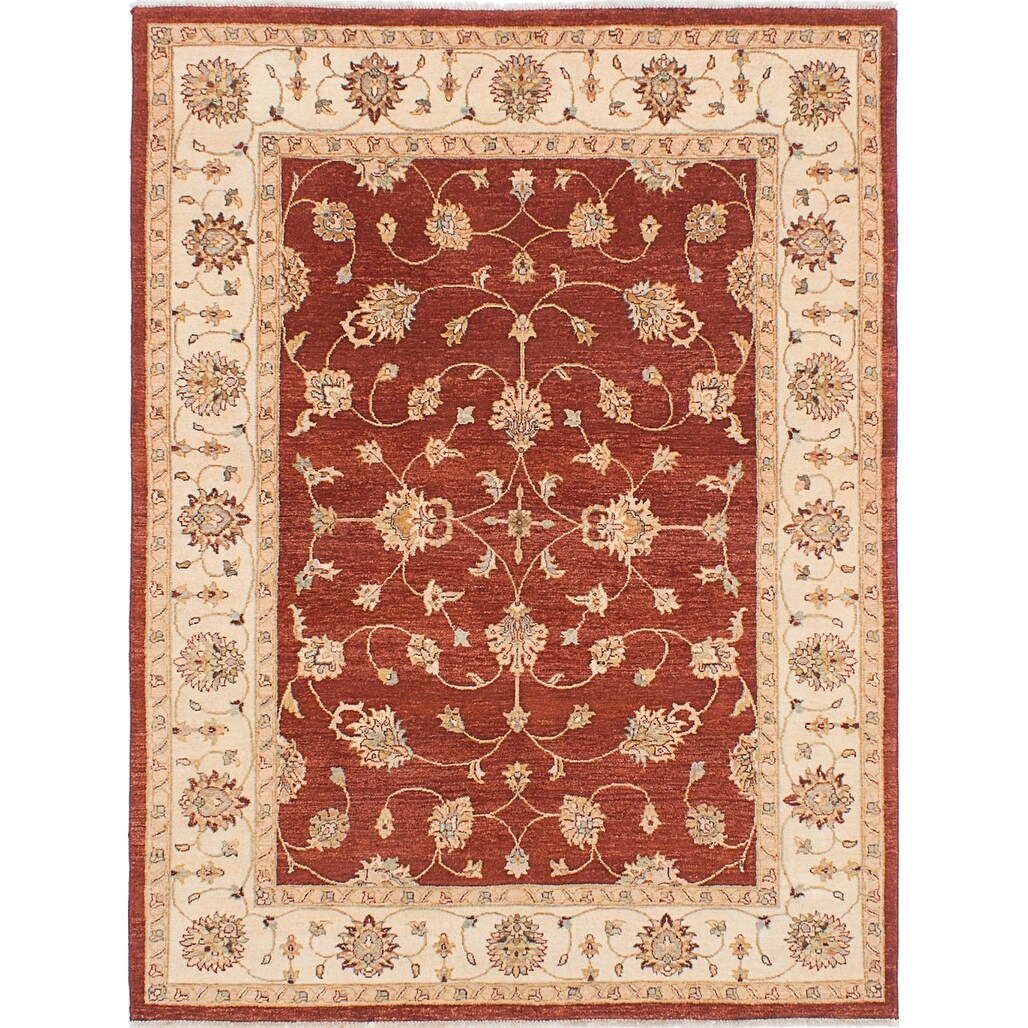 Ecarpetgallery Hand Knotted Chobi Twisted Dark Red Wool Rug 58 X 75