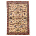 Ecarpetgallery Hand Knotted Finest Agra Jaipur Cream Wool Rug 45 X 69