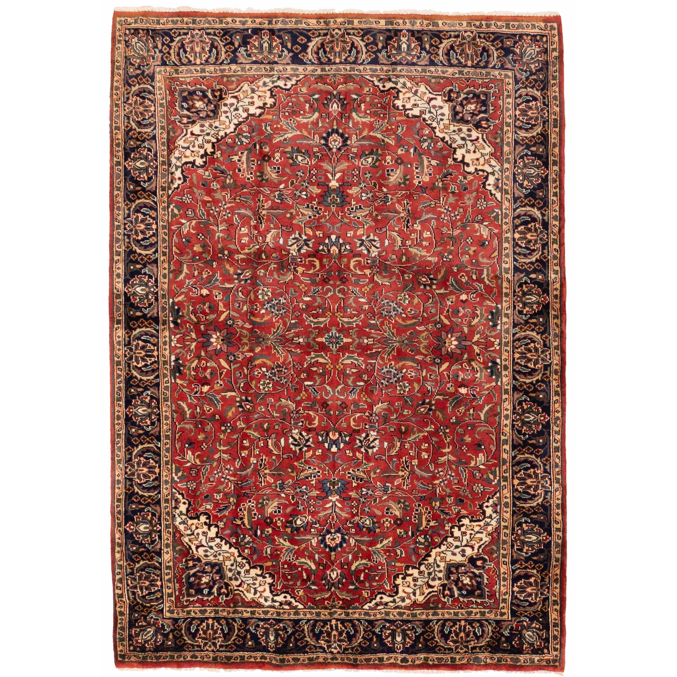 Ecarpetgallery Hand Knotted Finest Agra Jaipur Red Wool Rug 43 X 62