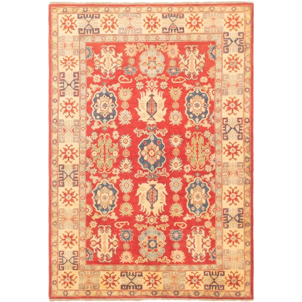 Ecarpetgallery Hand Knotted Finest Gazni Red Wool Rug 52 X 74