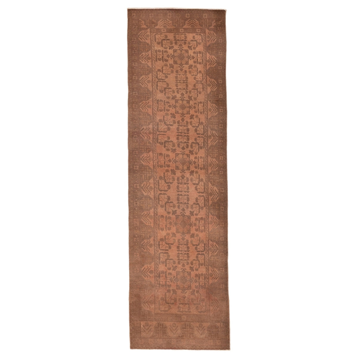 Ecarpetgallery Hand Knotted Finest Khal Mohammadi Brown Wool Rug 26 X 93
