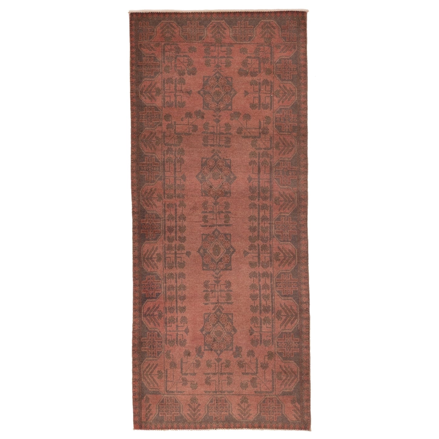 Ecarpetgallery Hand Knotted Finest Khal Mohammadi Light Red Wool Rug 27 X 63