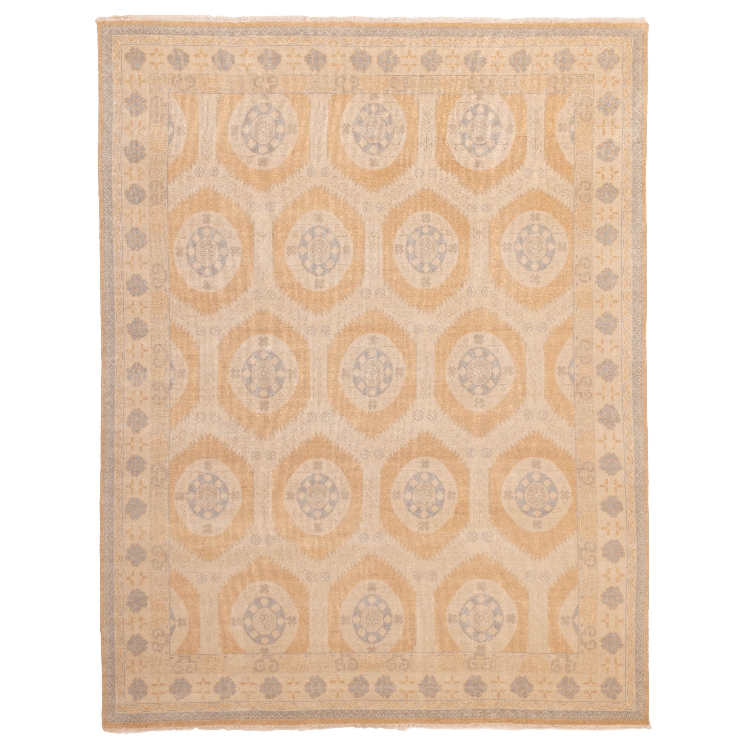 Ecarpetgallery Hand Knotted Finest Oushak Light Brown Wool Rug 79 X 911