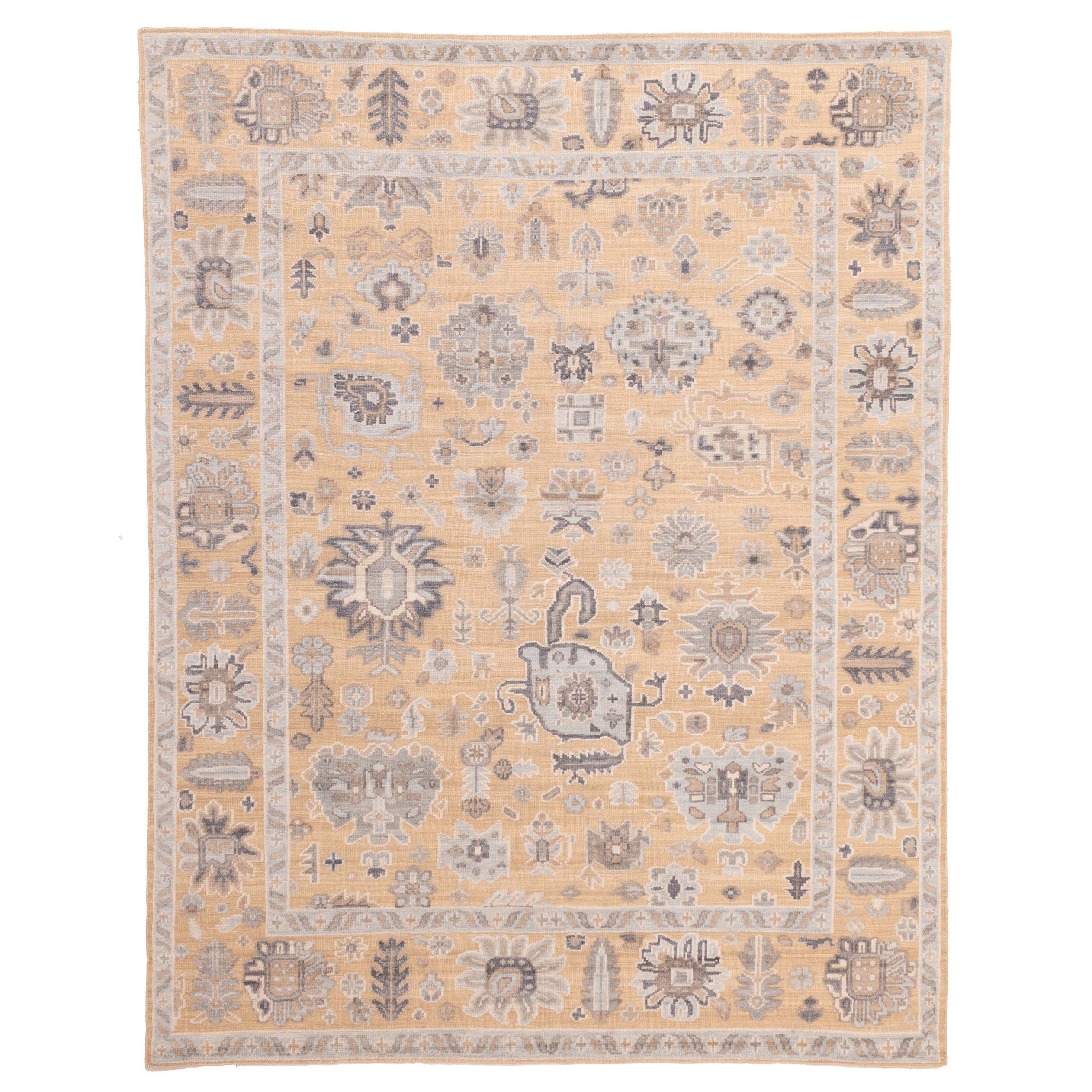 Ecarpetgallery Hand Knotted Finest Oushak Tan Wool Rug 80 X 103