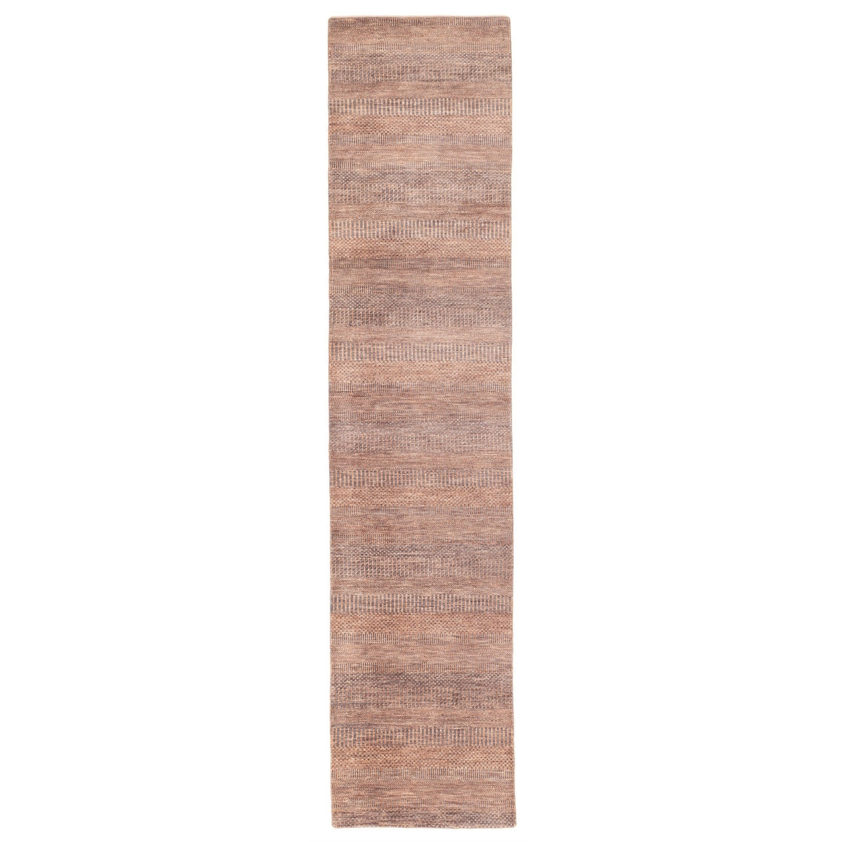 Ecarpetgallery Hand Knotted Finest Silk Shadow Copper Silk Wool Rug 27 X 122