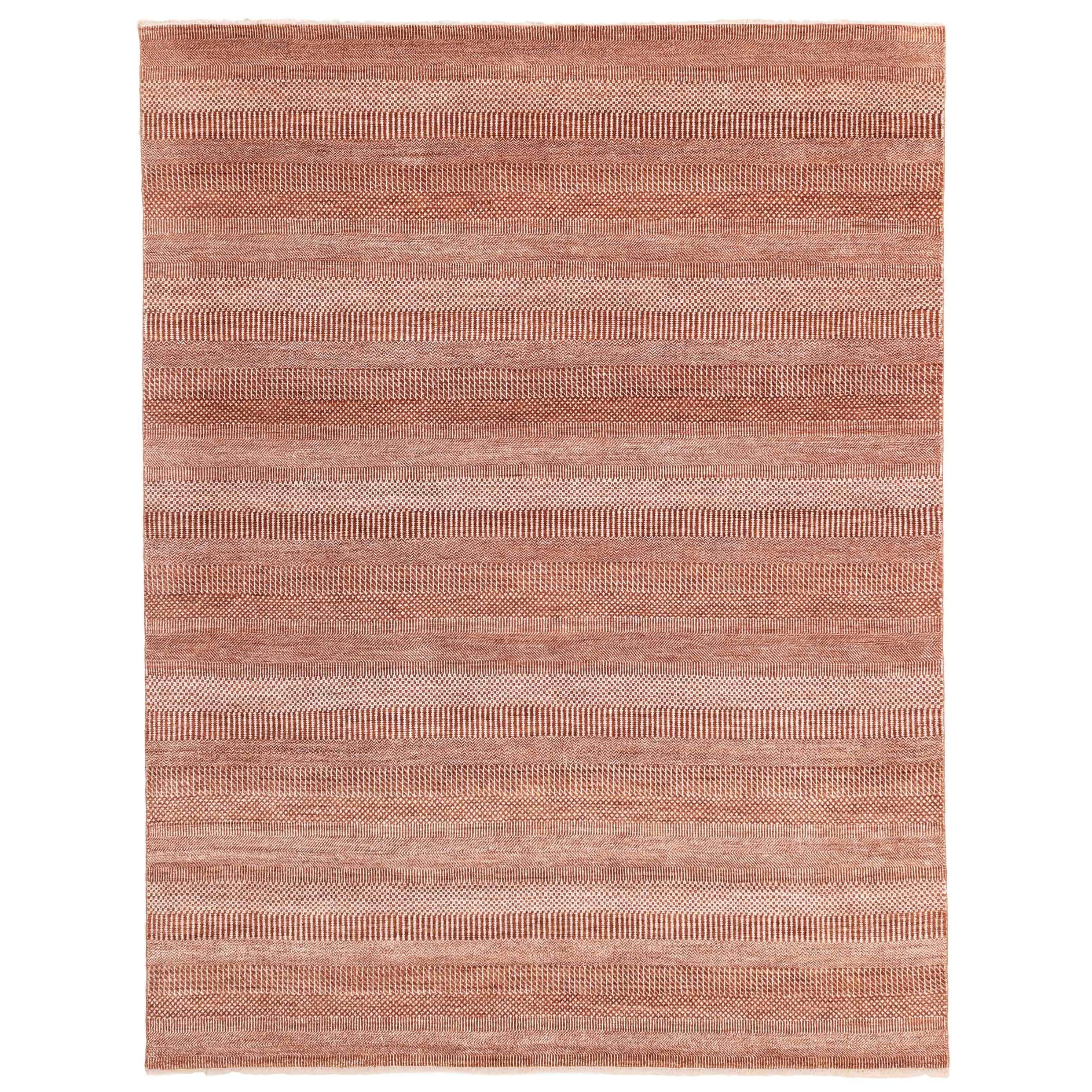 Ecarpetgallery Hand Knotted Finest Silk Shadow Dark Copper Silk Wool Rug 80 X 103