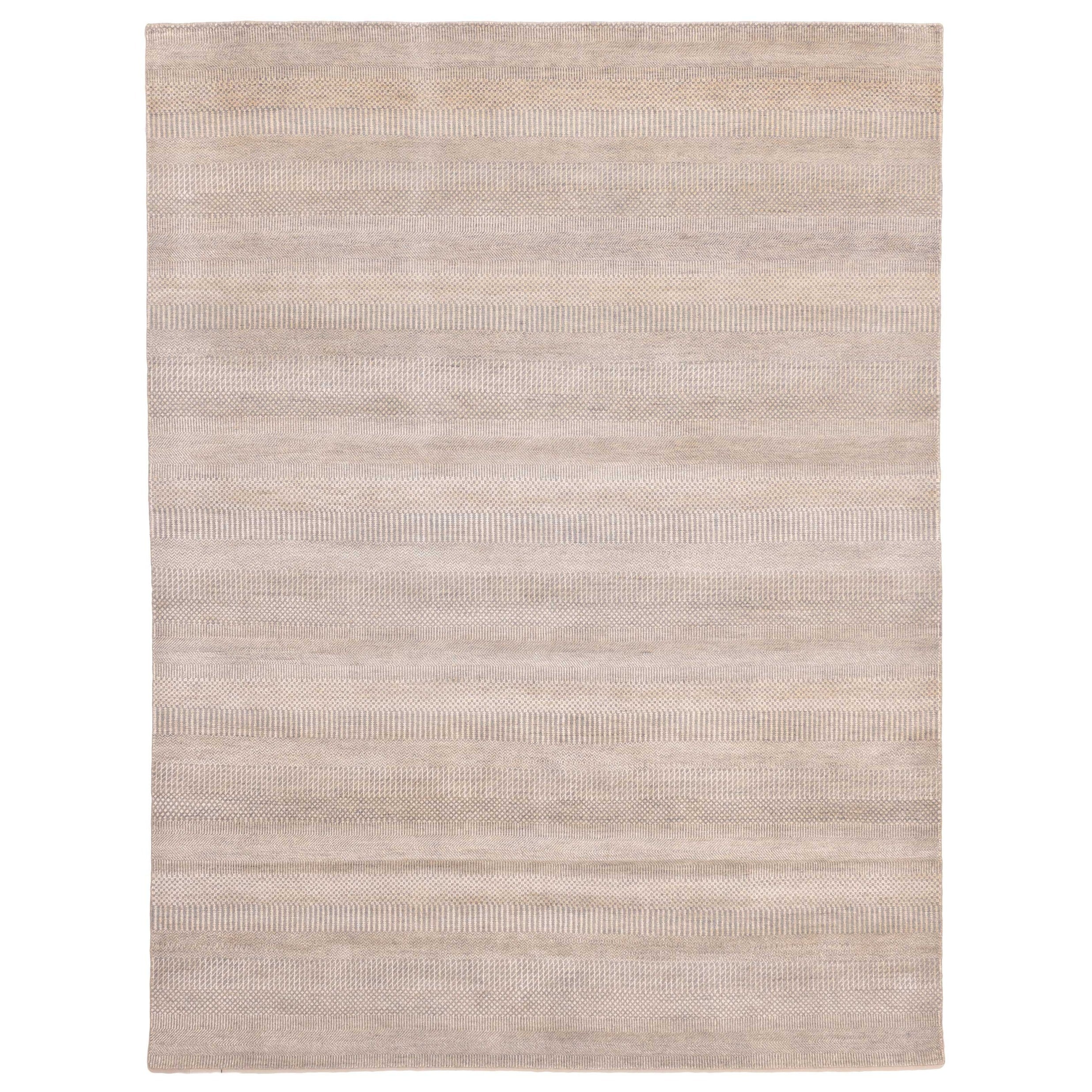 Ecarpetgallery Hand Knotted Finest Silk Shadow Grey Silk Wool Rug 80 X 103