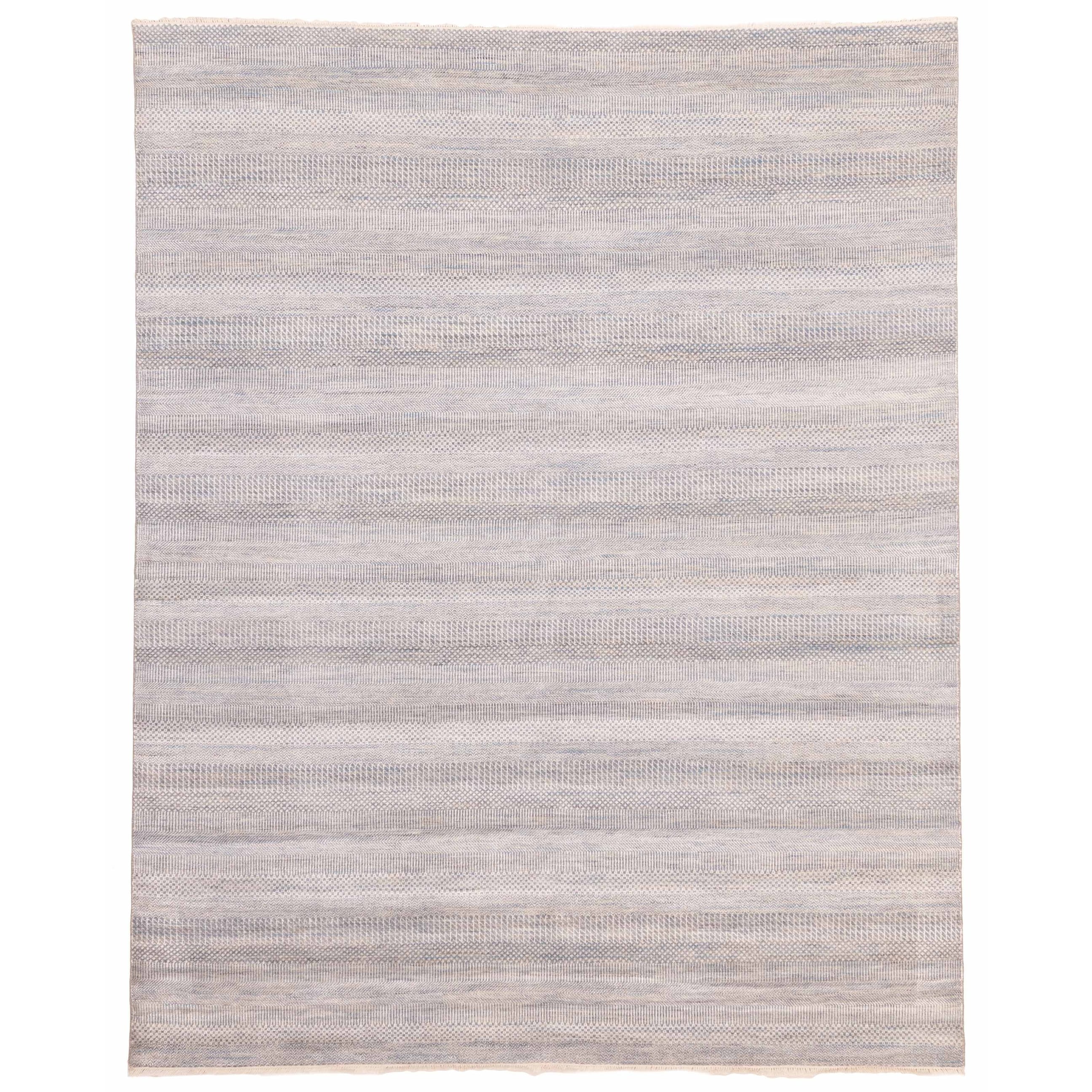 Ecarpetgallery Hand Knotted Finest Silk Shadow Light Blue Silk Wool Rug 82 X 103