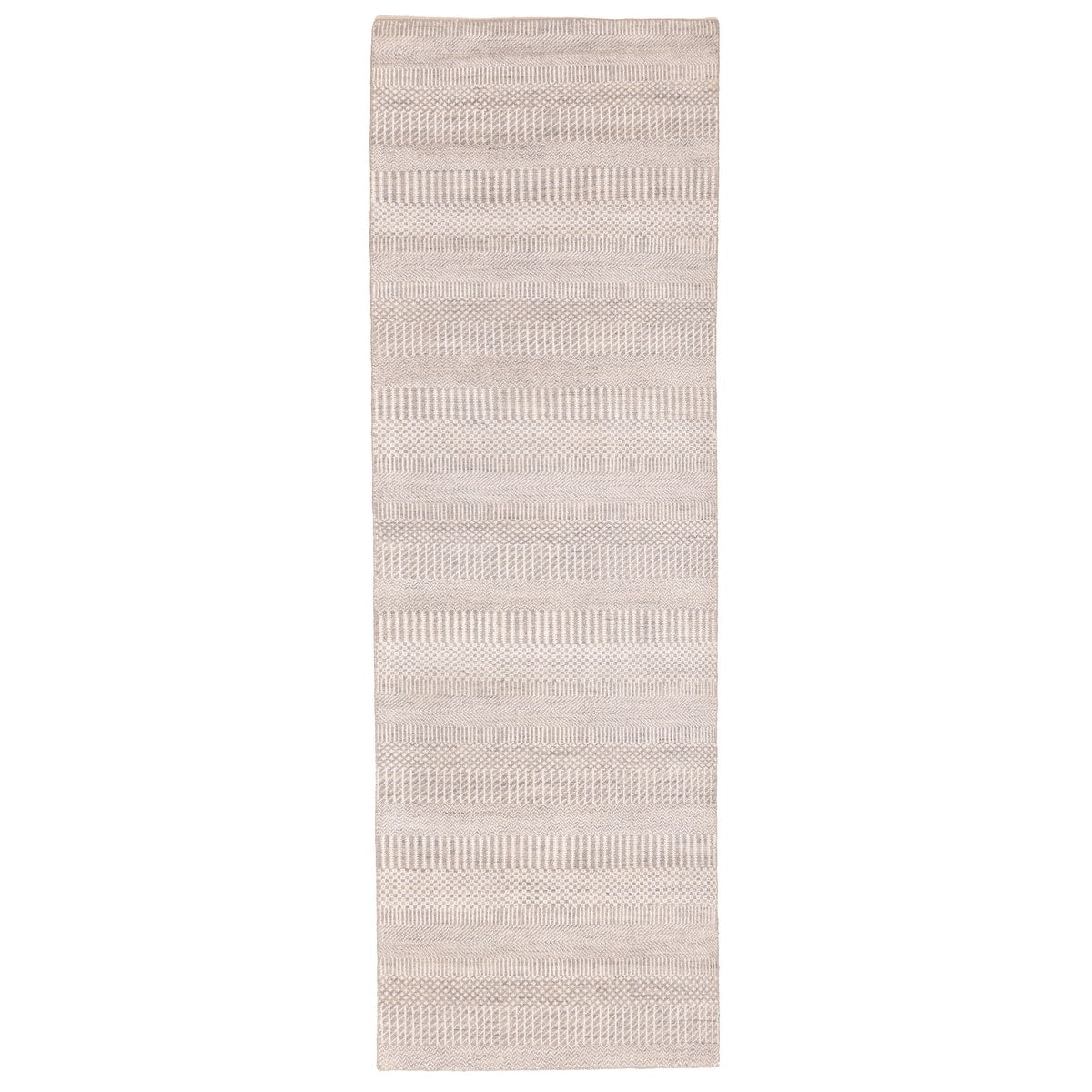 Ecarpetgallery Hand Knotted Finest Silk Shadow Light Grey Silk Wool Rug 26 X 711