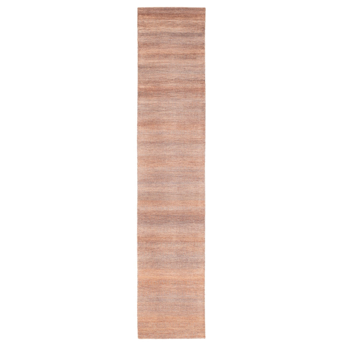Ecarpetgallery Hand Knotted Finest Silk Shadow Rust Silk Wool Rug 27 X 143
