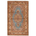 Ecarpetgallery Hand Knotted Hereke Light Blue Wool Rug 211 X 49