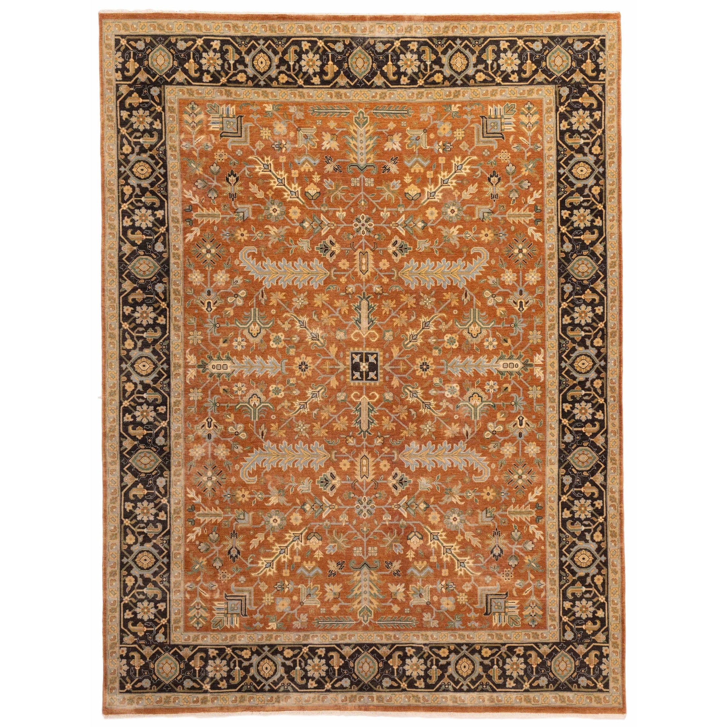 Ecarpetgallery Hand Knotted Jamshidpour Copper Wool Rug 811 X 1110