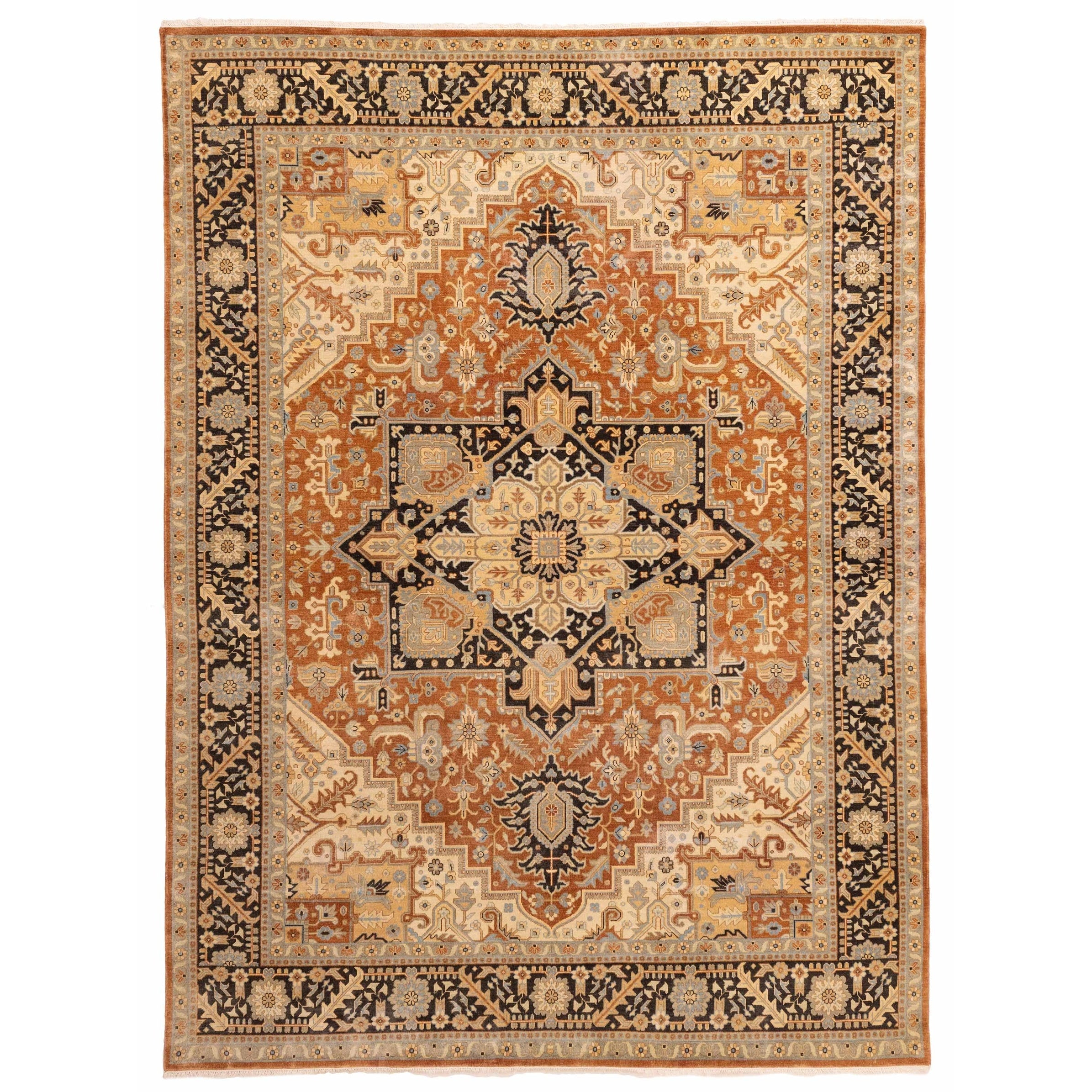 Ecarpetgallery Hand Knotted Jamshidpour Copper Wool Rug 811 X 123