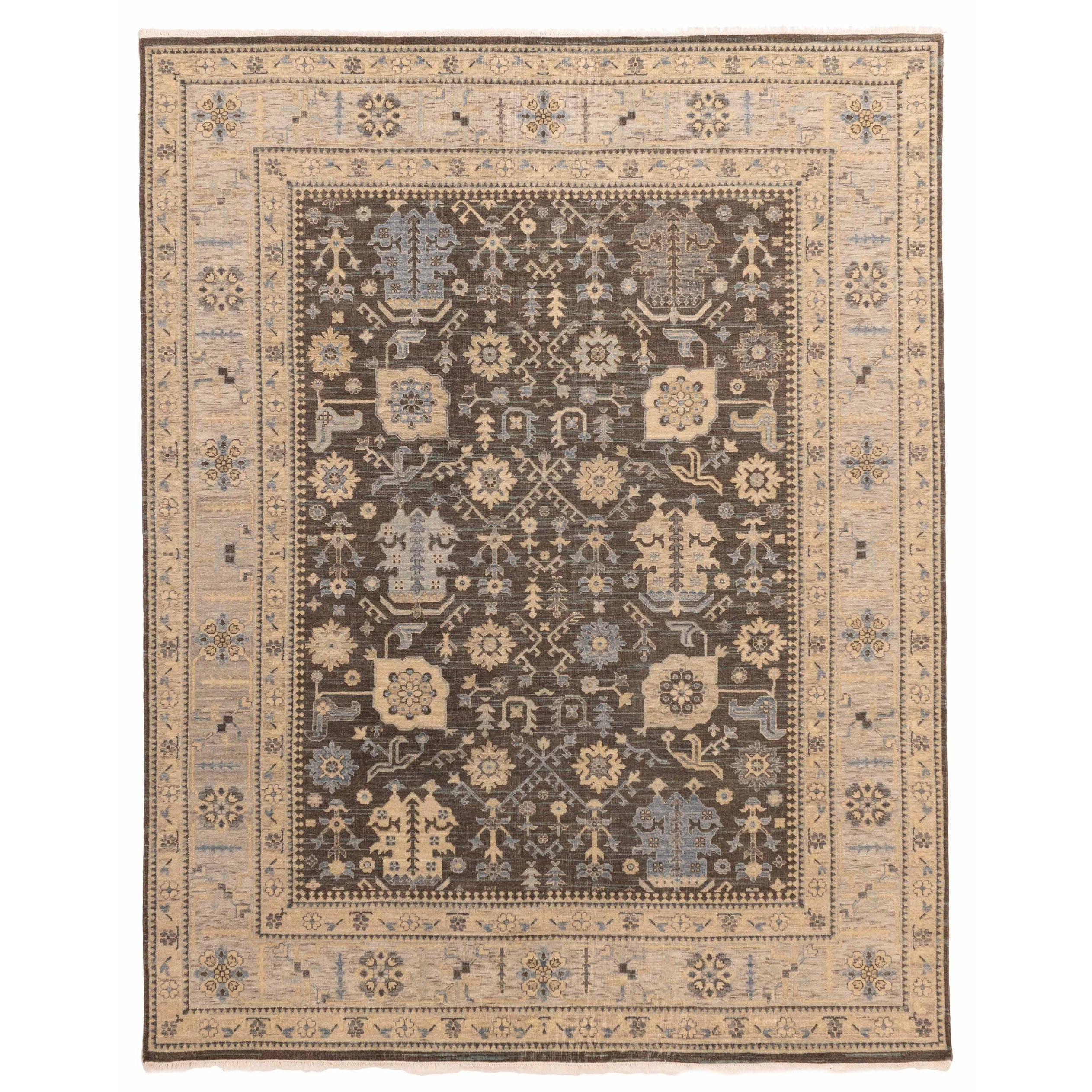 Ecarpetgallery Hand Knotted Jamshidpour Dark Brown Wool Rug 82 X 103