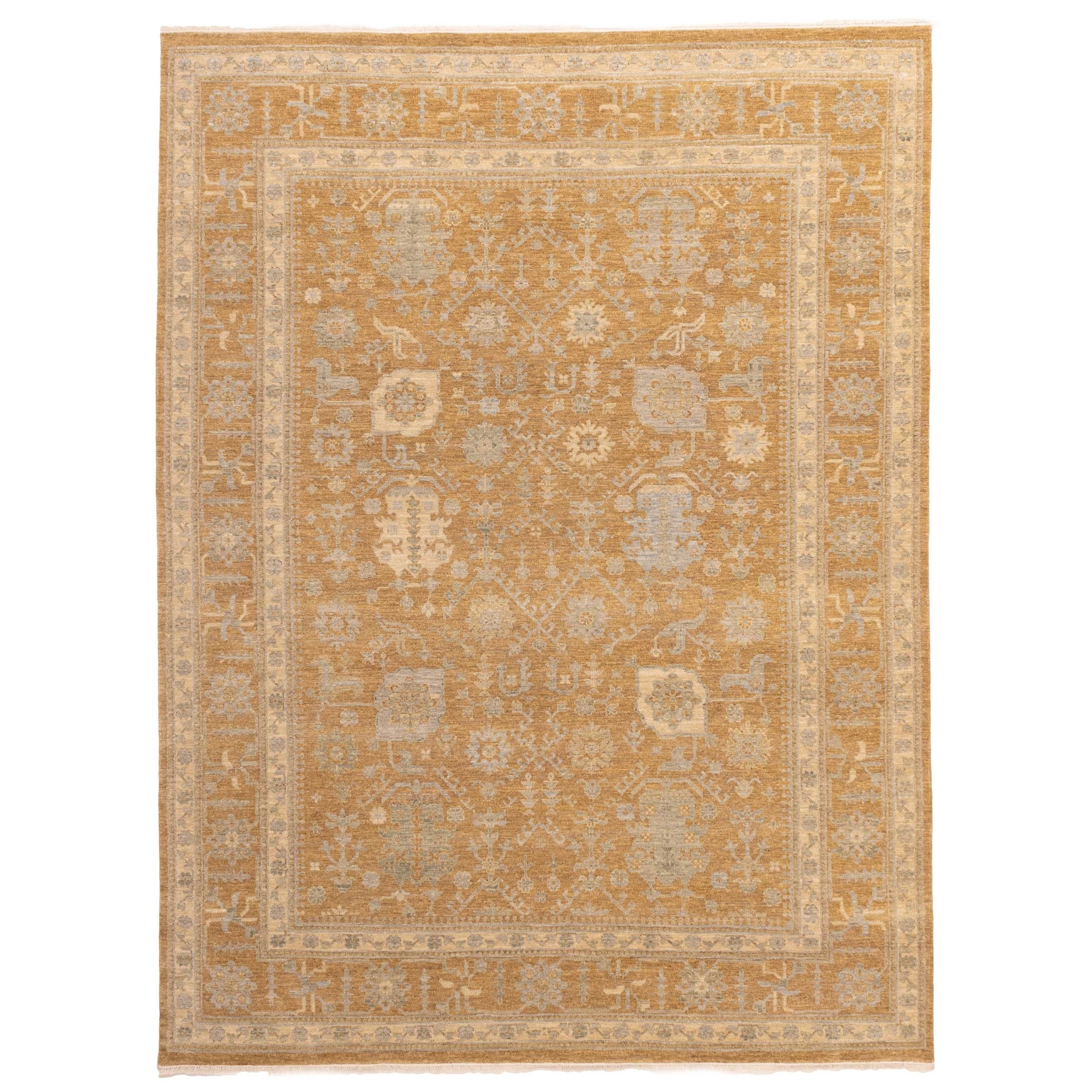 Ecarpetgallery Hand Knotted Jamshidpour Light Brown Wool Rug 90 X 120