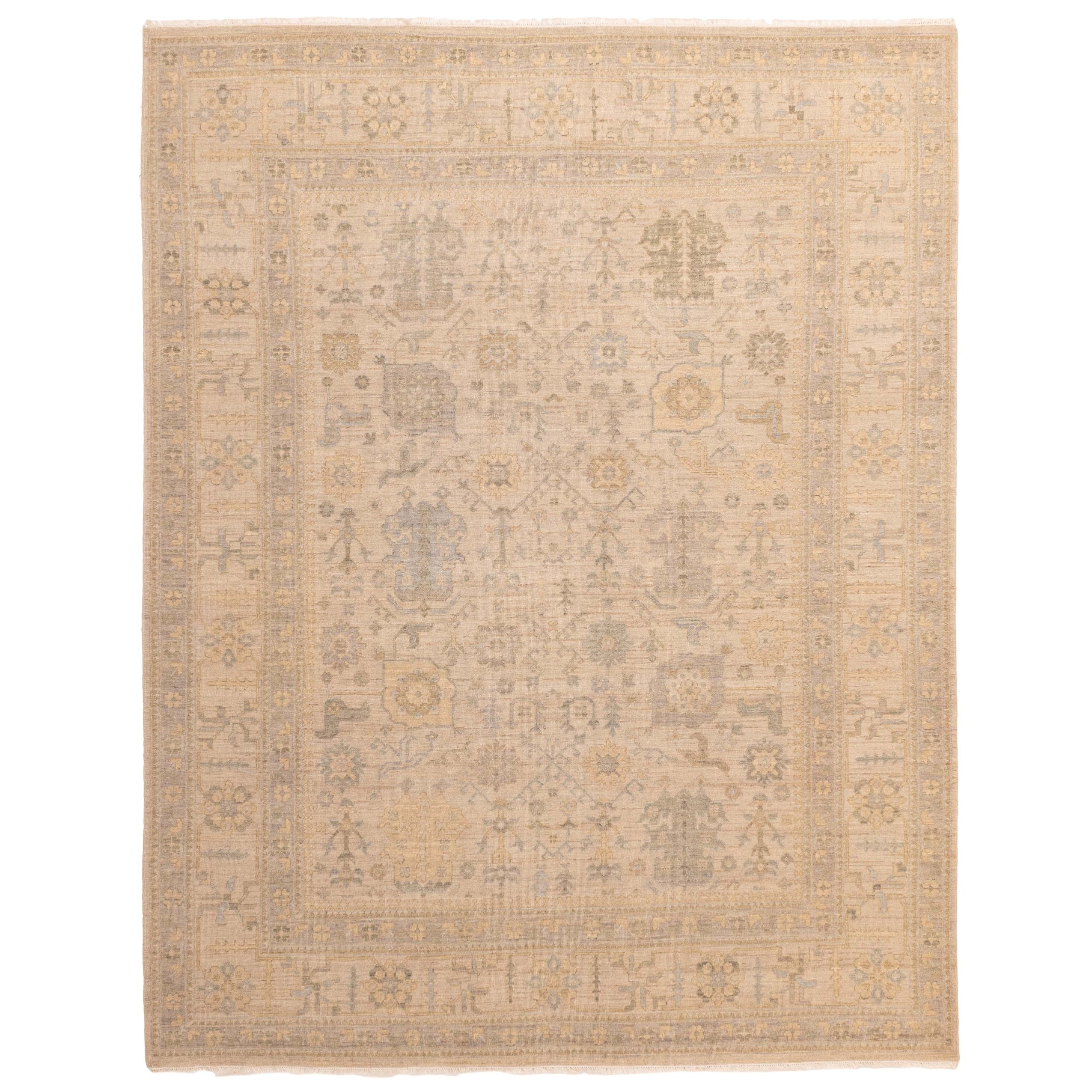 Ecarpetgallery Hand Knotted Jamshidpour Light Khaki Wool Rug 82 X 103