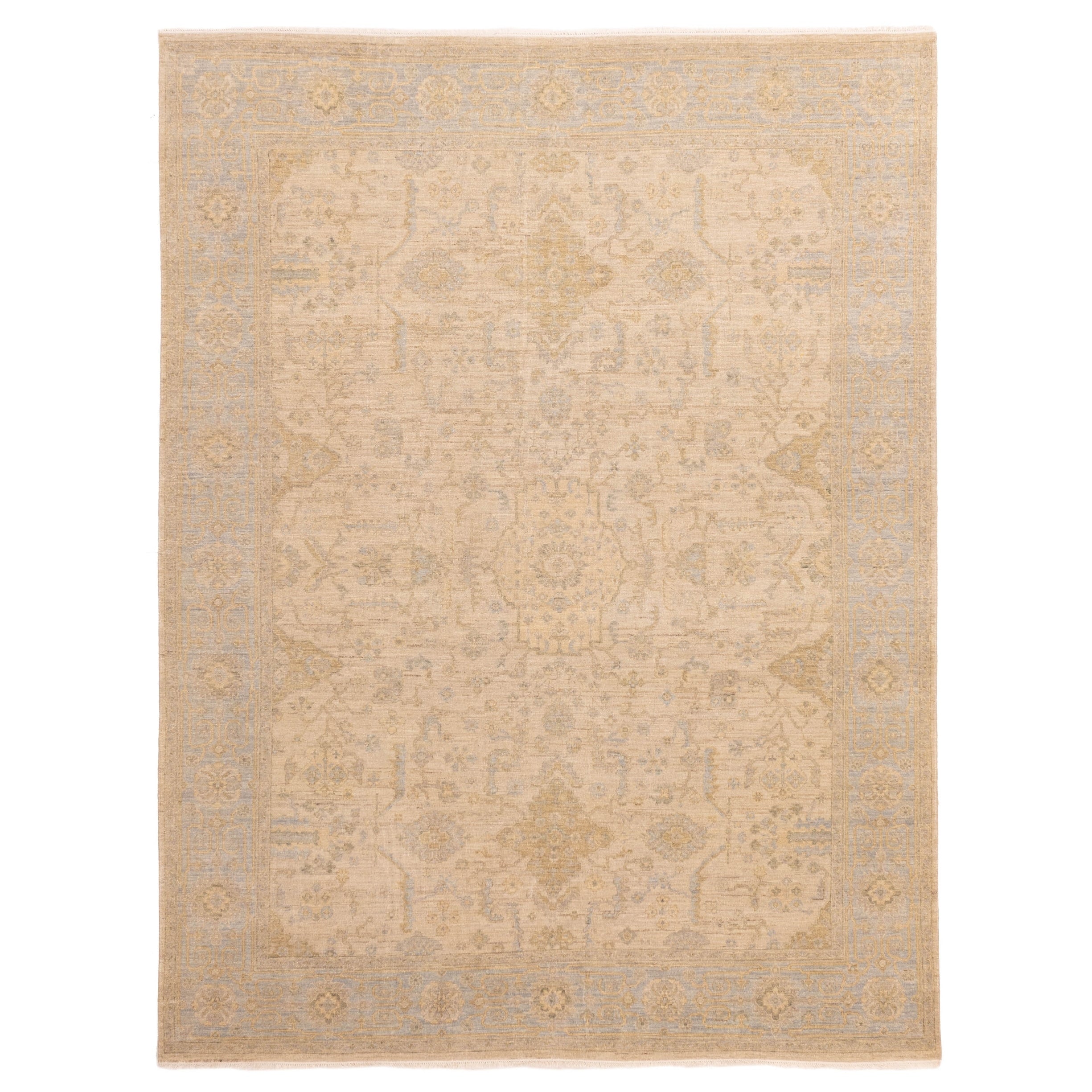 Ecarpetgallery Hand Knotted Jamshidpour Light Khaki Wool Rug 81 X 103