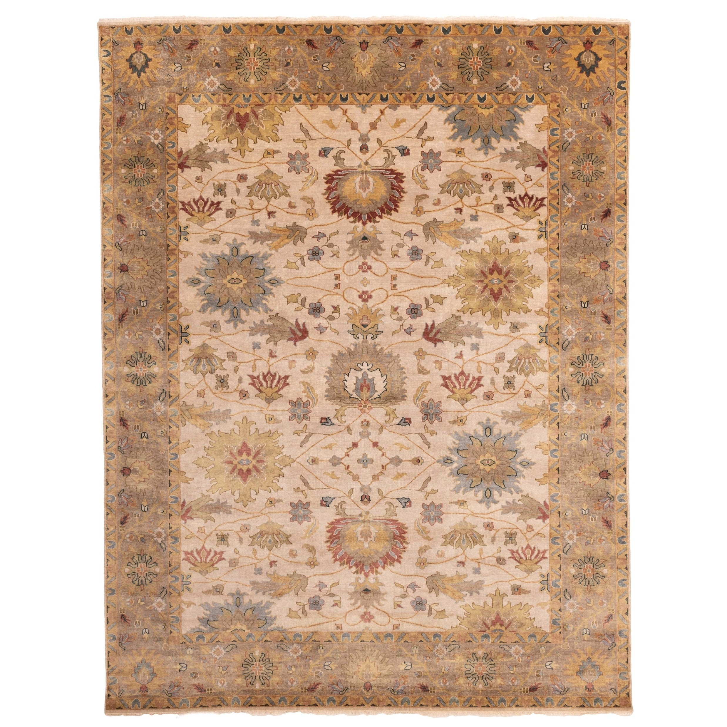 Ecarpetgallery Hand Knotted Jules Serapi Beige Wool Rug 811 X 119