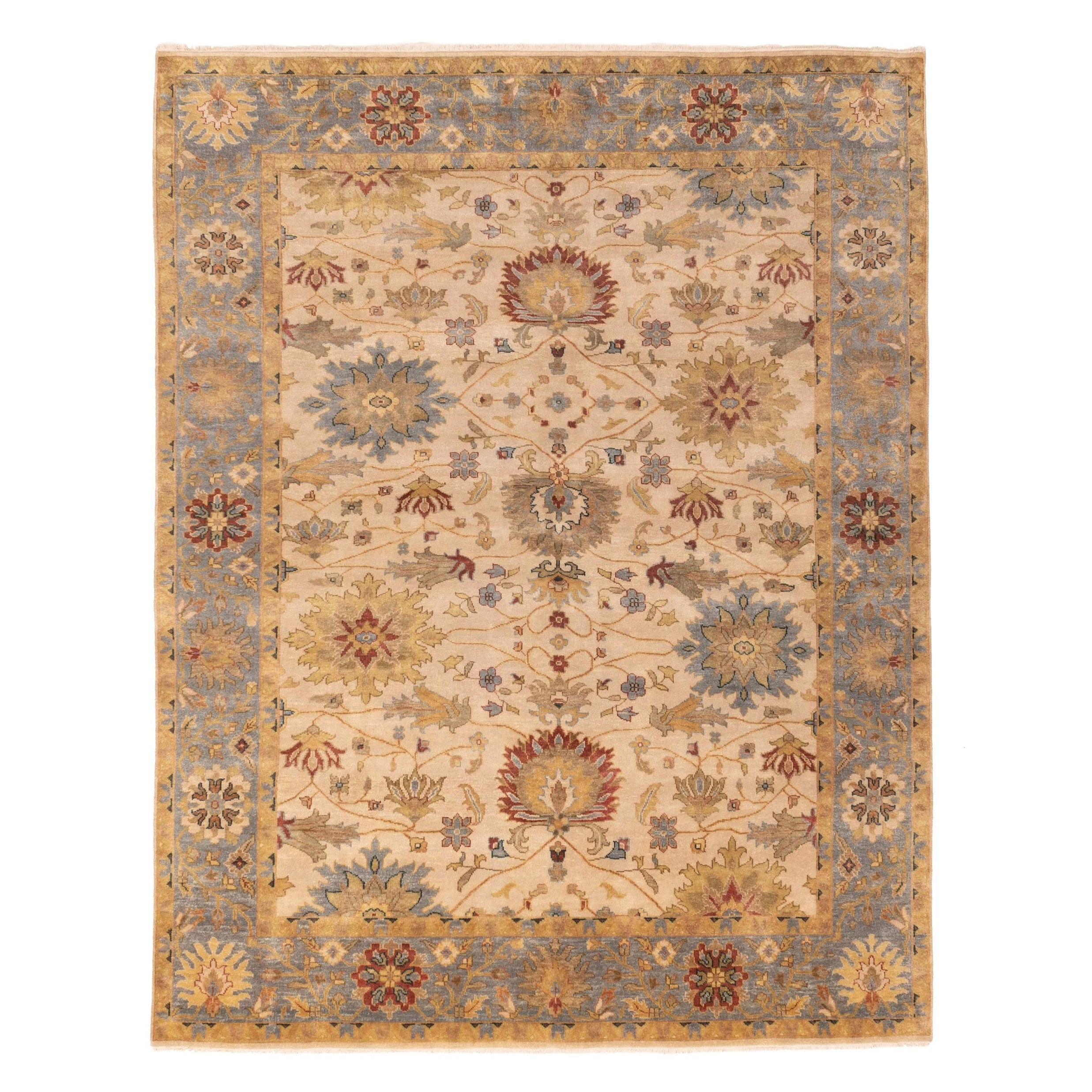 Ecarpetgallery Hand Knotted Jules Serapi Beige Ivory Wool Rug 710 X 910