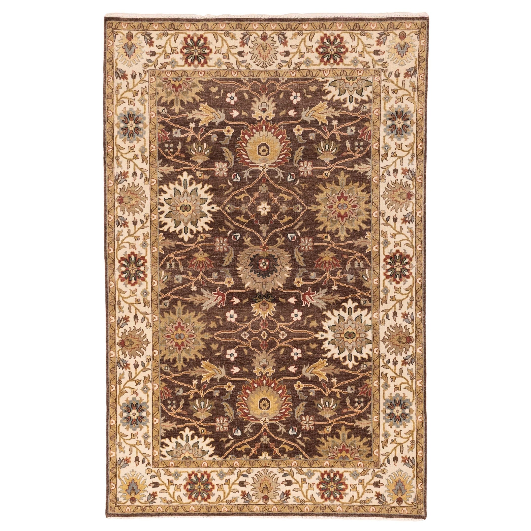 Ecarpetgallery Hand Knotted Jules Serapi Dark Brown Wool Rug 510 X 90