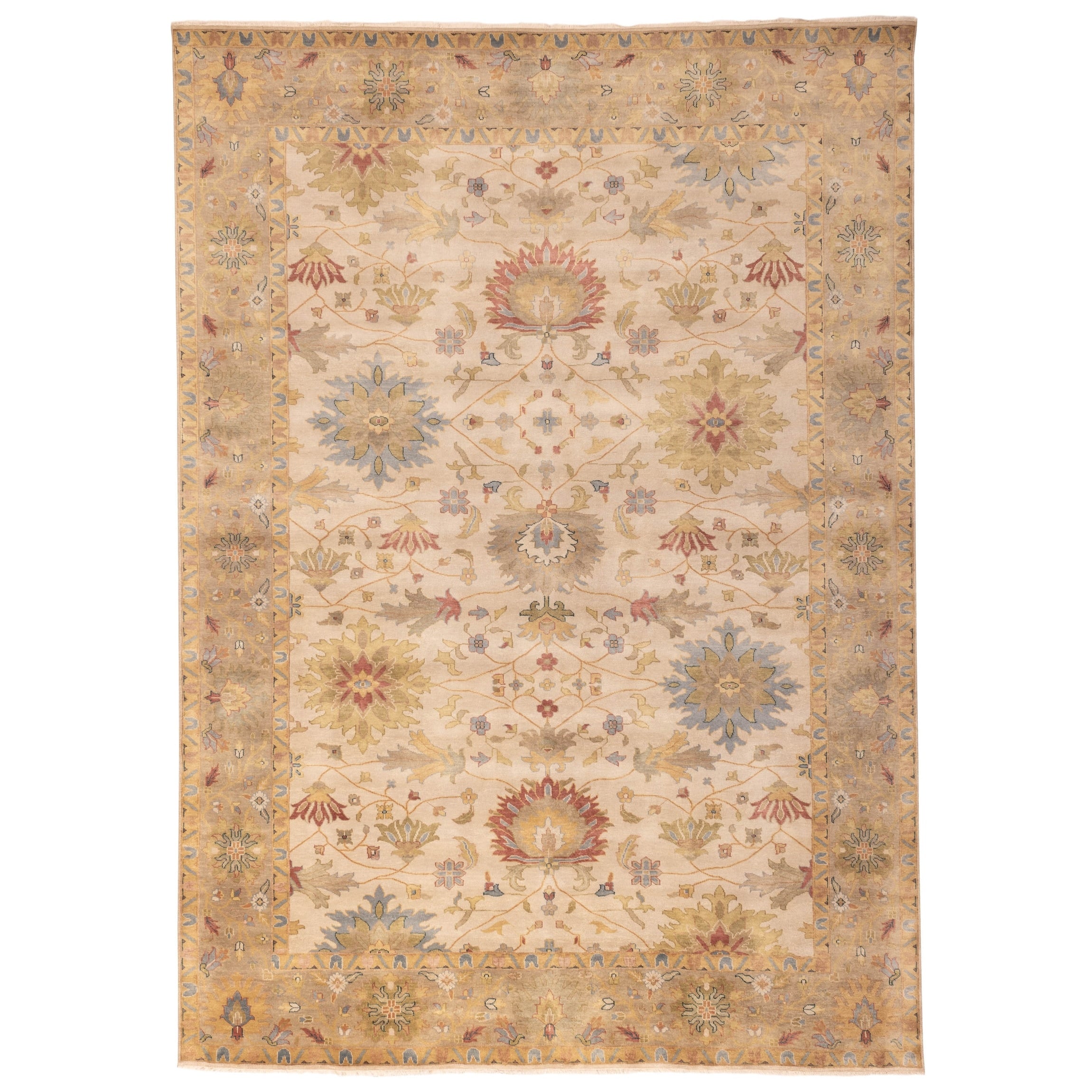 Ecarpetgallery Hand Knotted Jules Serapi Ivory Wool Rug 100 X 1310
