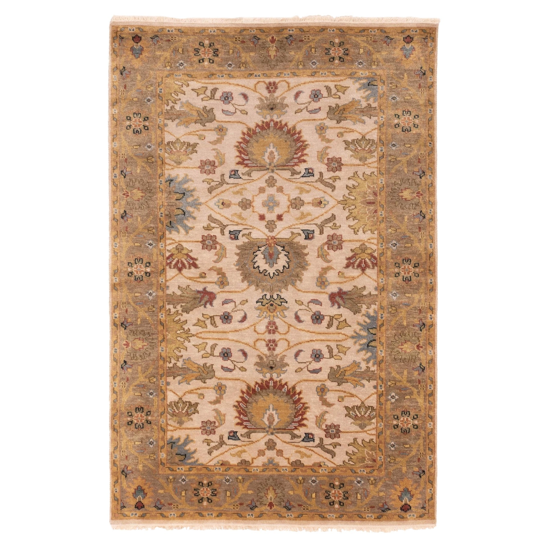 Ecarpetgallery Hand Knotted Jules Serapi Ivory Wool Rug 311 X 511