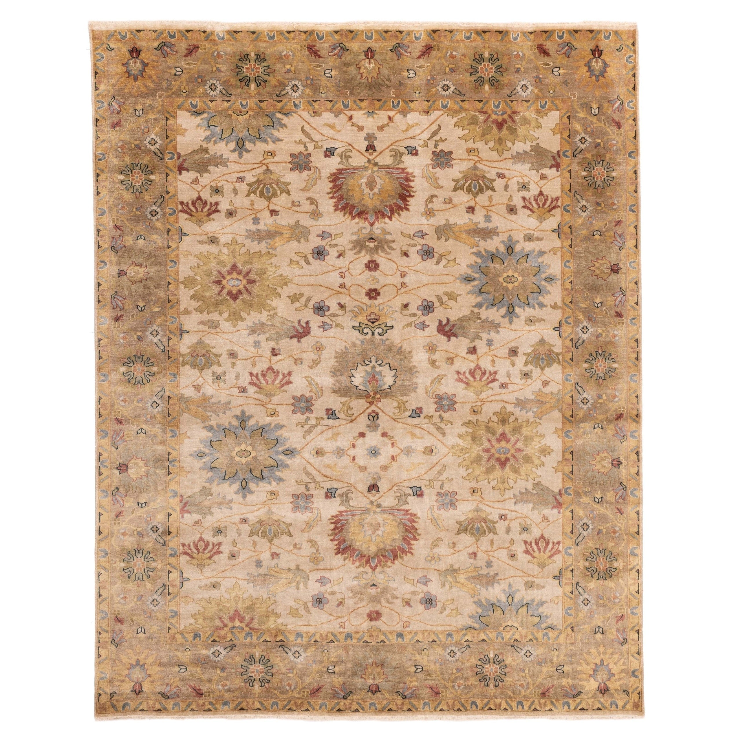 Ecarpetgallery Hand Knotted Jules Serapi Ivory Wool Rug 711 X 910