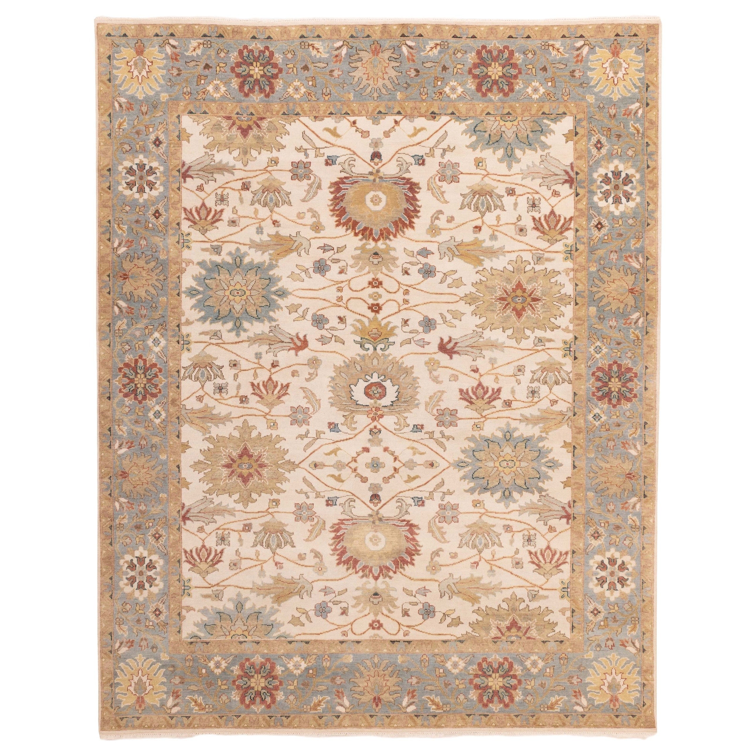 Ecarpetgallery Hand Knotted Jules Serapi Ivory Wool Rug 711 X 911