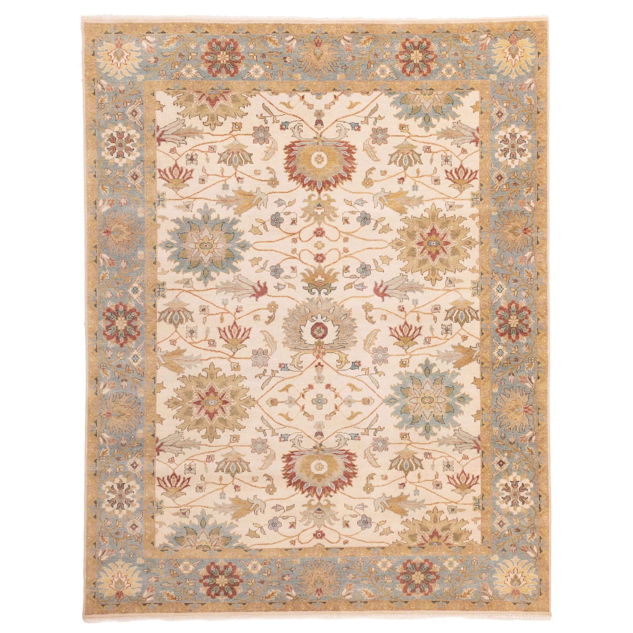 Ecarpetgallery Hand Knotted Jules Serapi Ivory Wool Rug 711 X 911