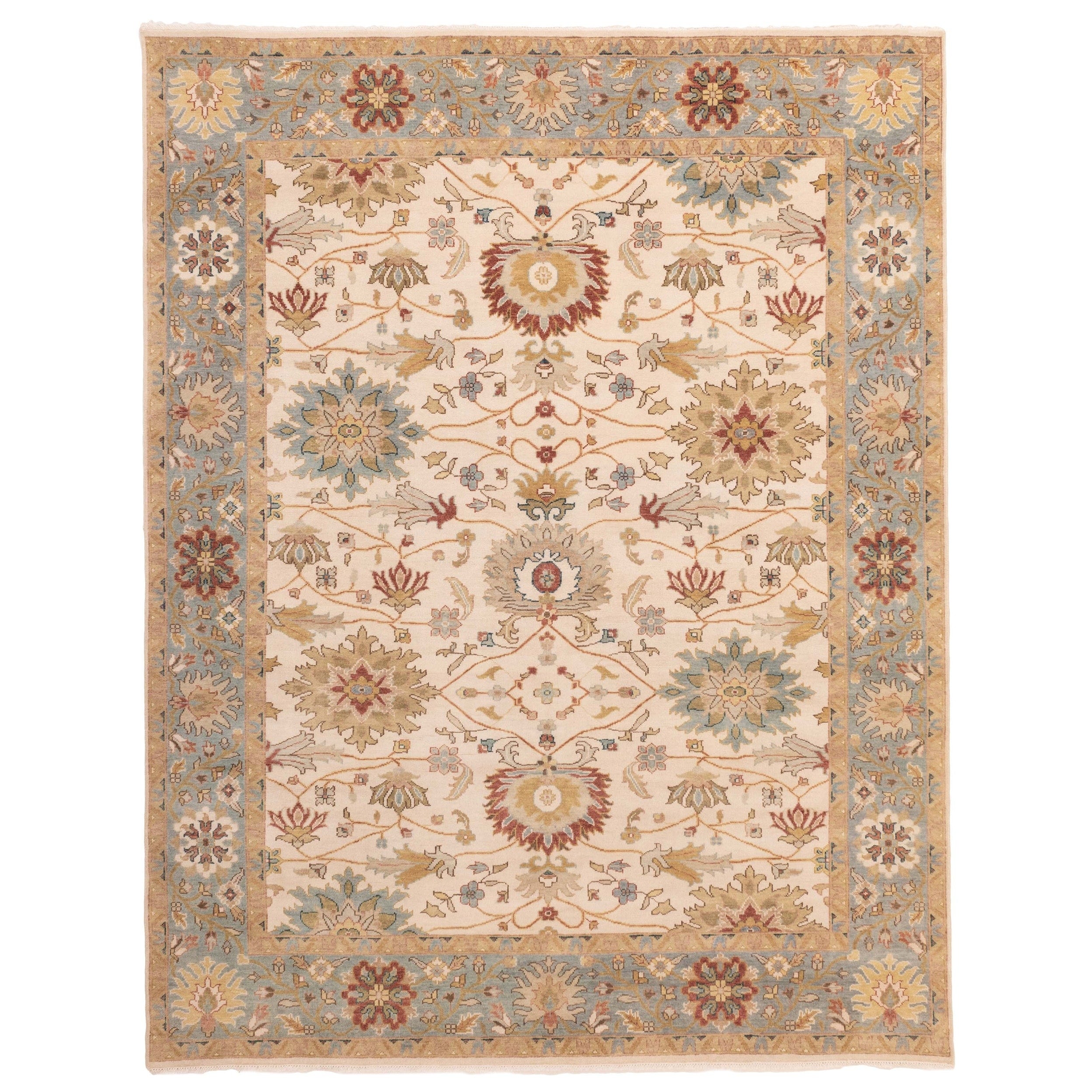 Ecarpetgallery Hand Knotted Jules Serapi Ivory Wool Rug 711 X 101