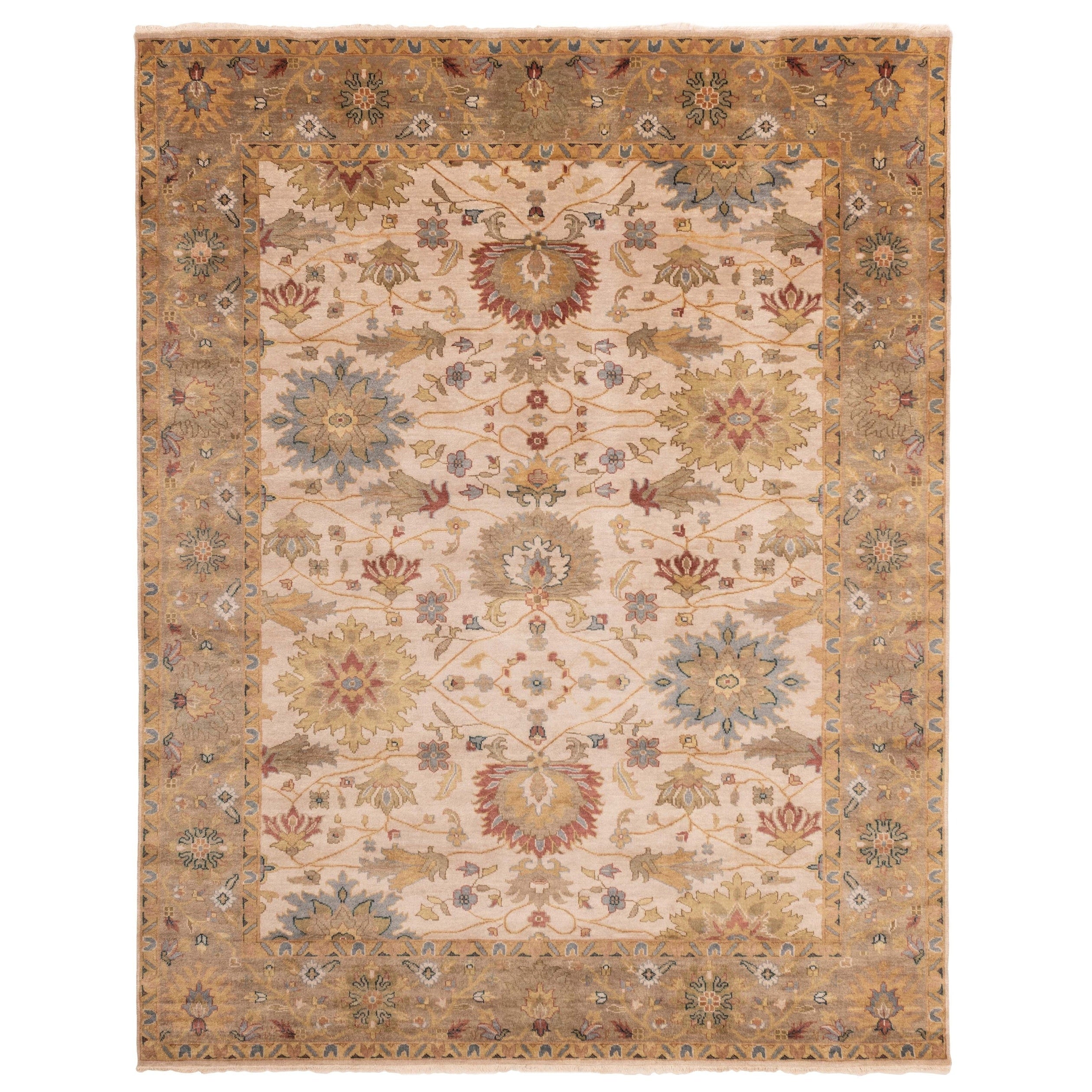 Ecarpetgallery Hand Knotted Jules Serapi Ivory Wool Rug 711 X 101