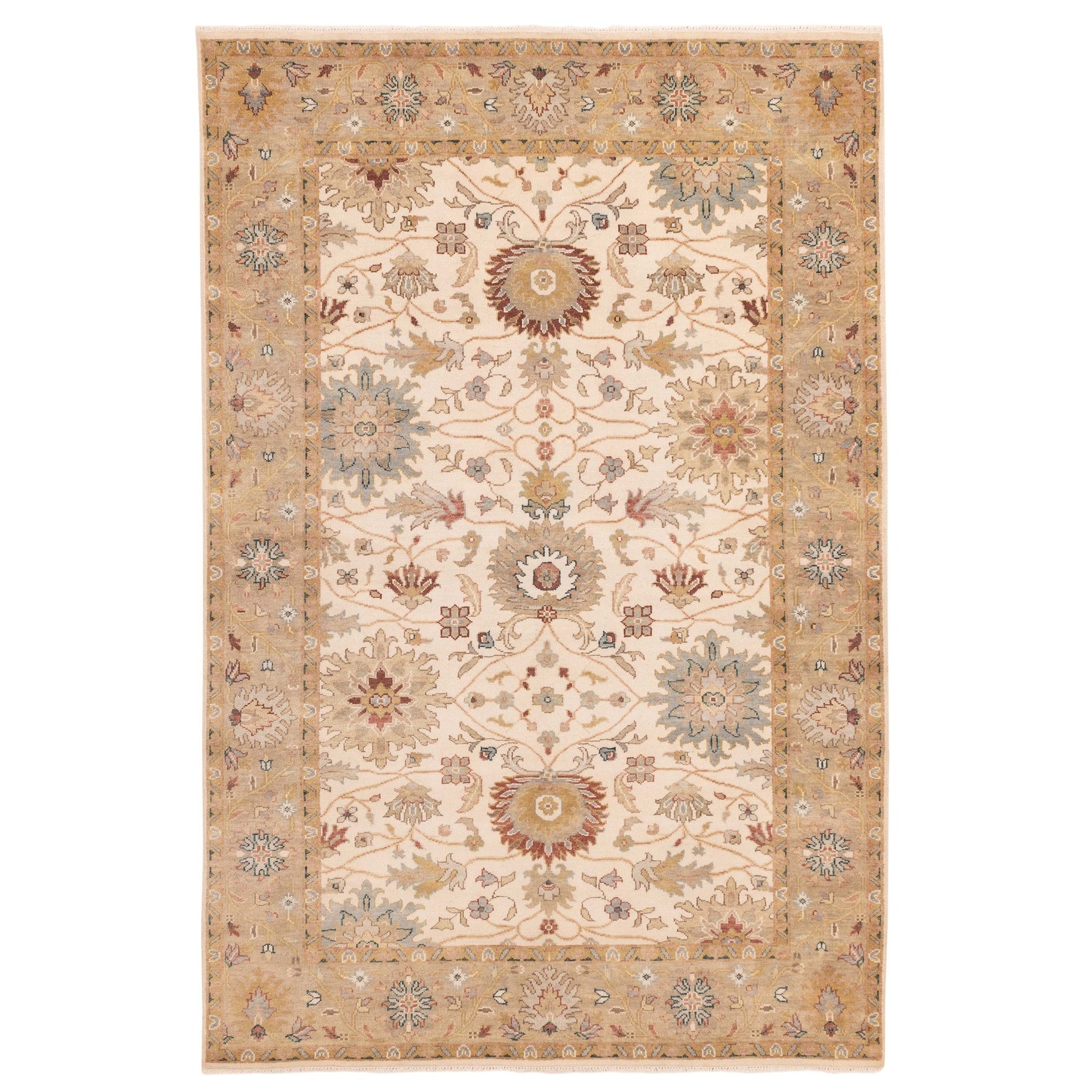 Ecarpetgallery Hand Knotted Jules Serapi Ivory Wool Rug 511 X 92