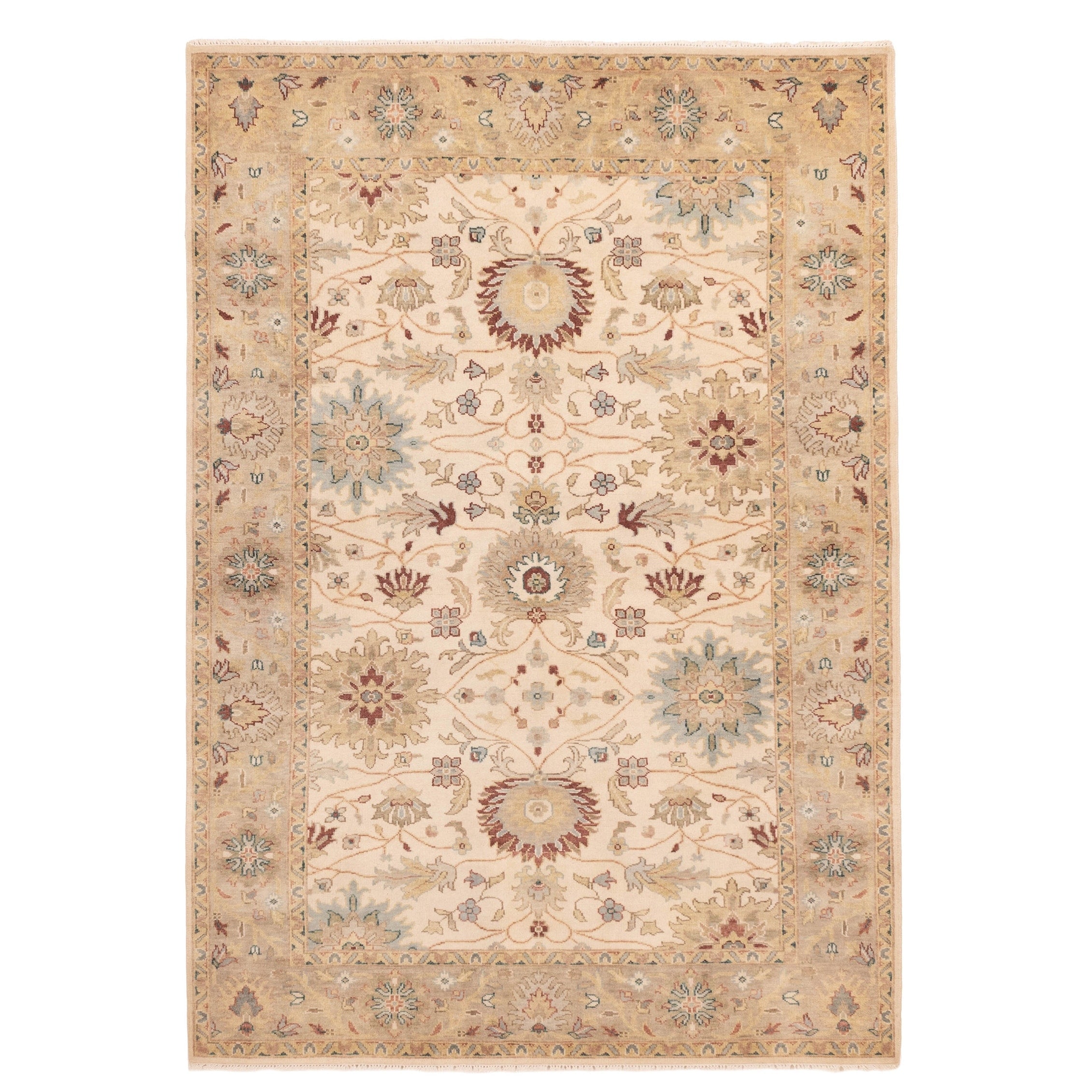 Ecarpetgallery Hand Knotted Jules Serapi Ivory Wool Rug 61 X 810