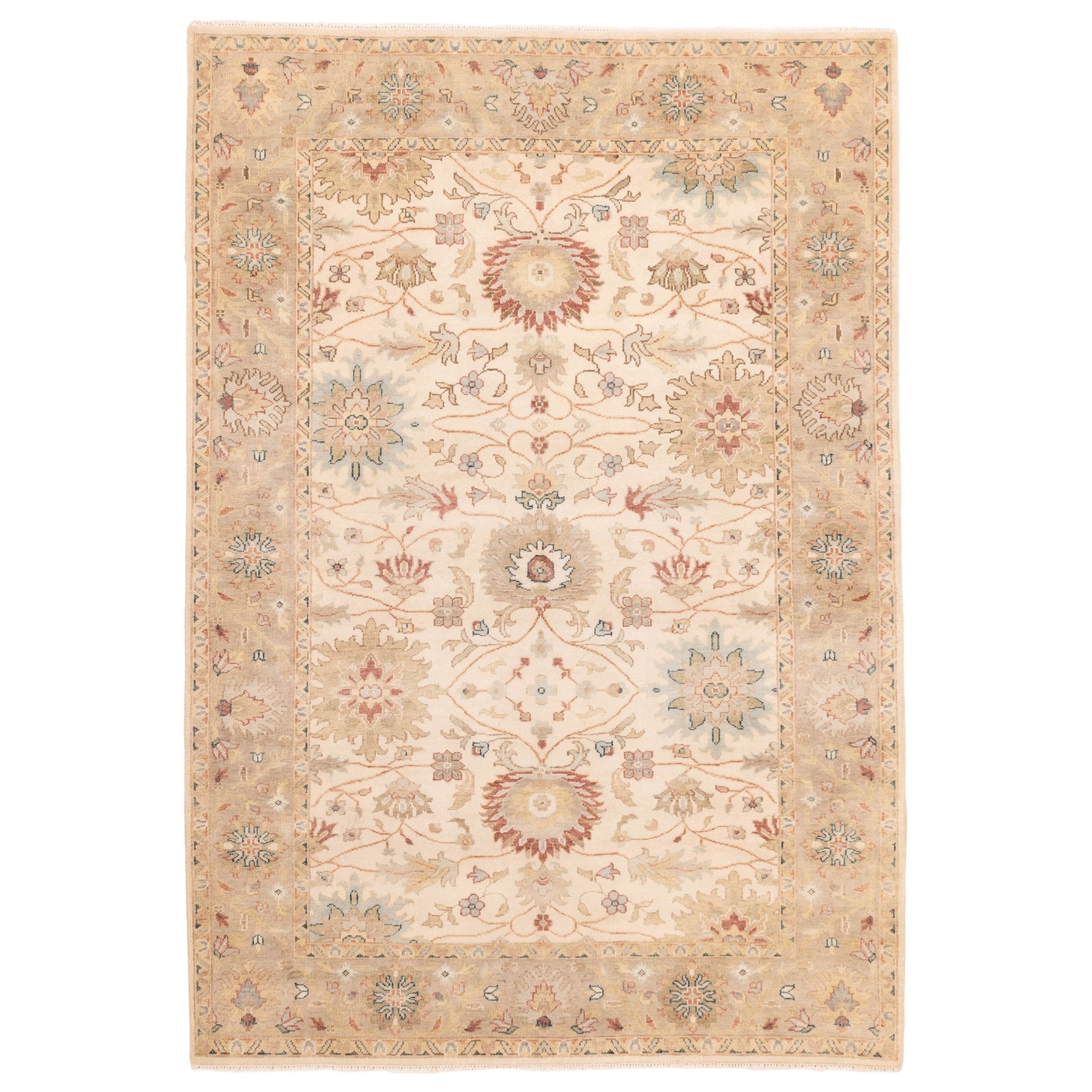 Ecarpetgallery Hand Knotted Jules Serapi Ivory Wool Rug 62 X 811