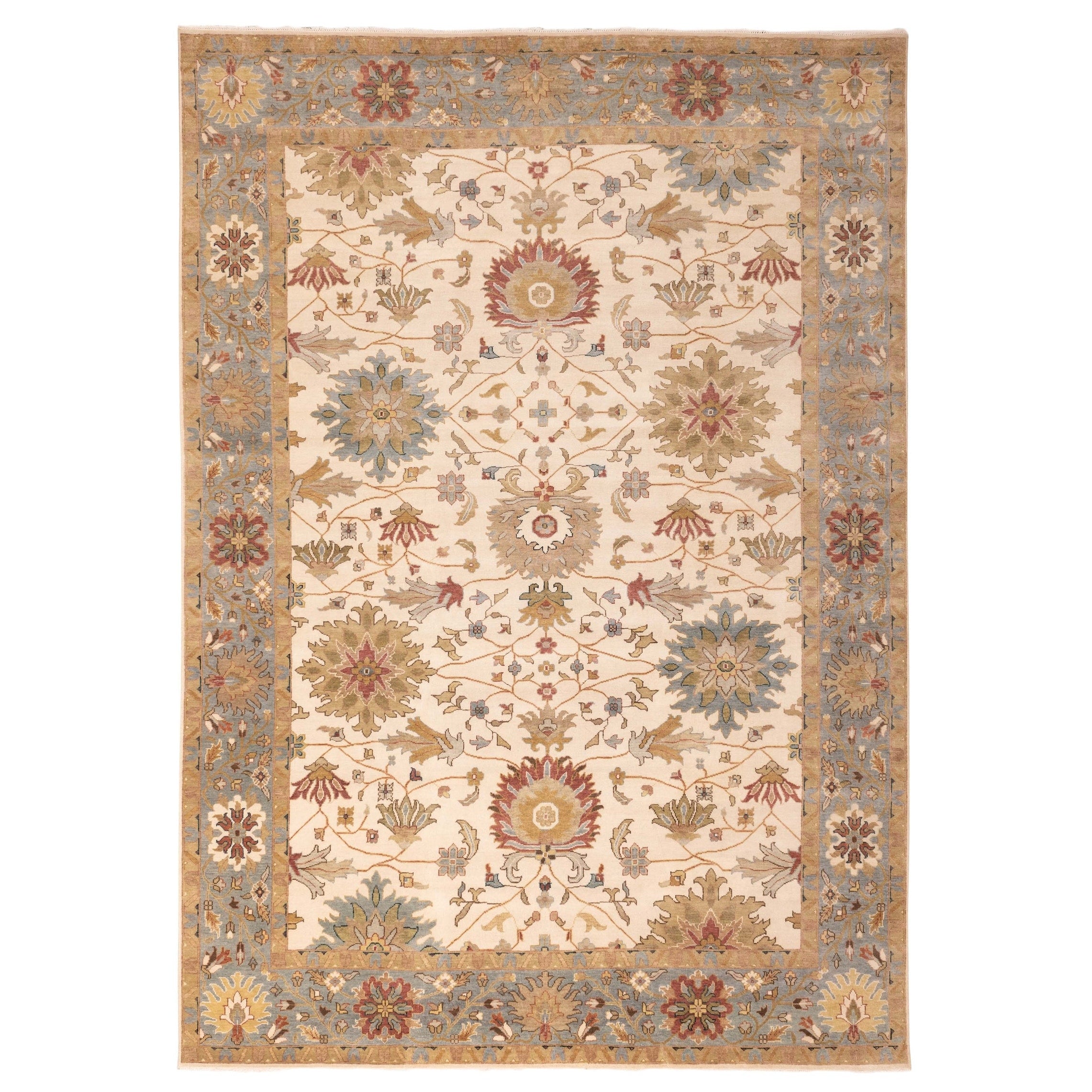 Ecarpetgallery Hand Knotted Jules Serapi Ivory Wool Rug 911 X 1311