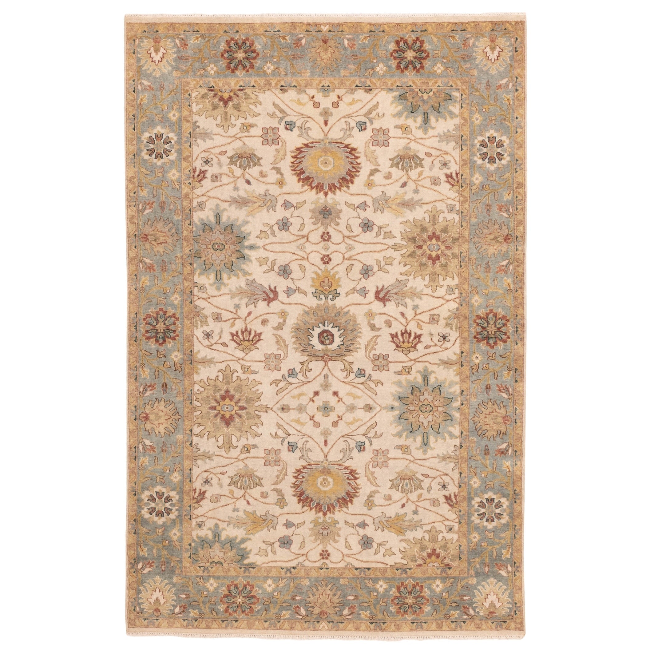 Ecarpetgallery Hand Knotted Jules Serapi Ivory Wool Rug 510 X 90
