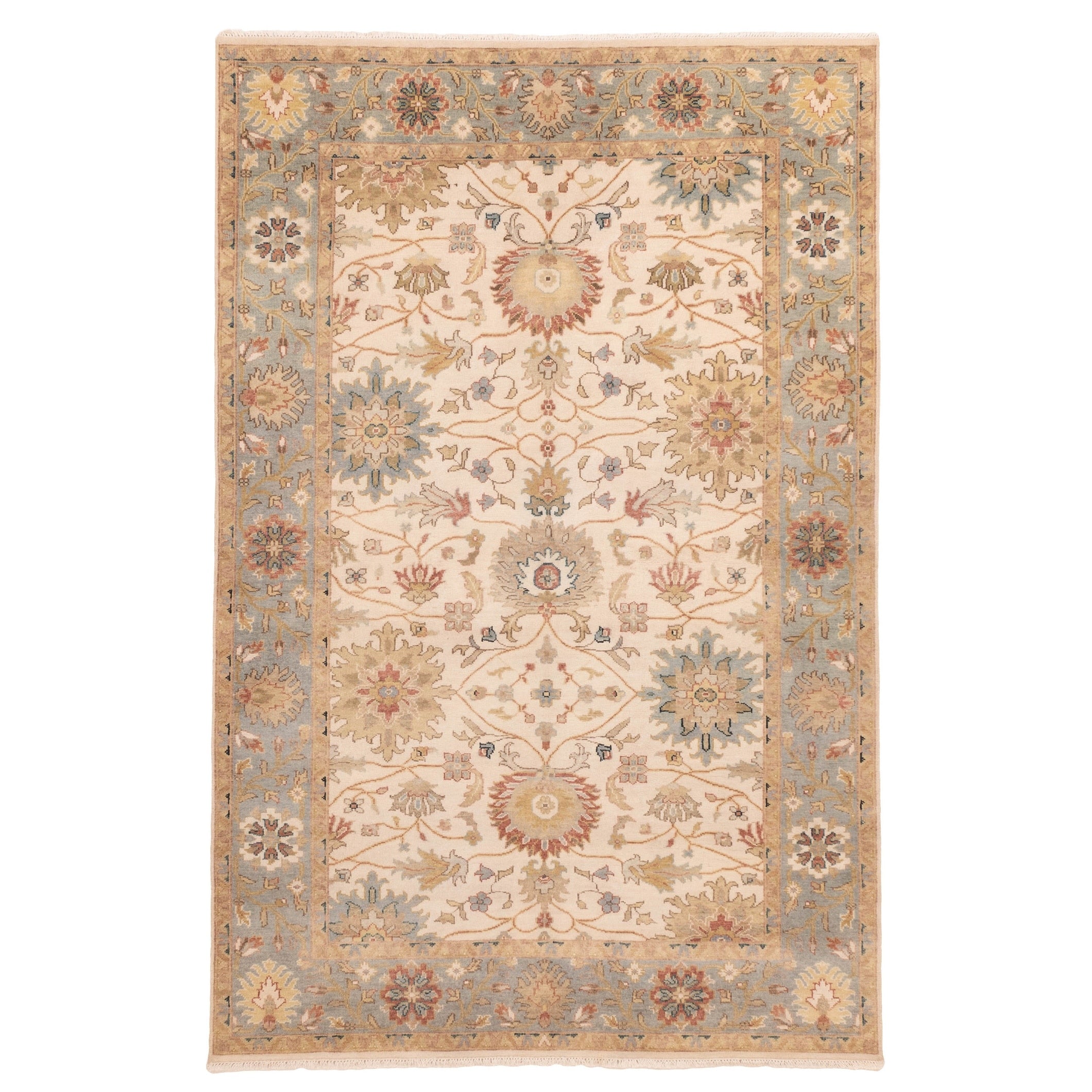 Ecarpetgallery Hand Knotted Jules Serapi Ivory Wool Rug 511 X 92